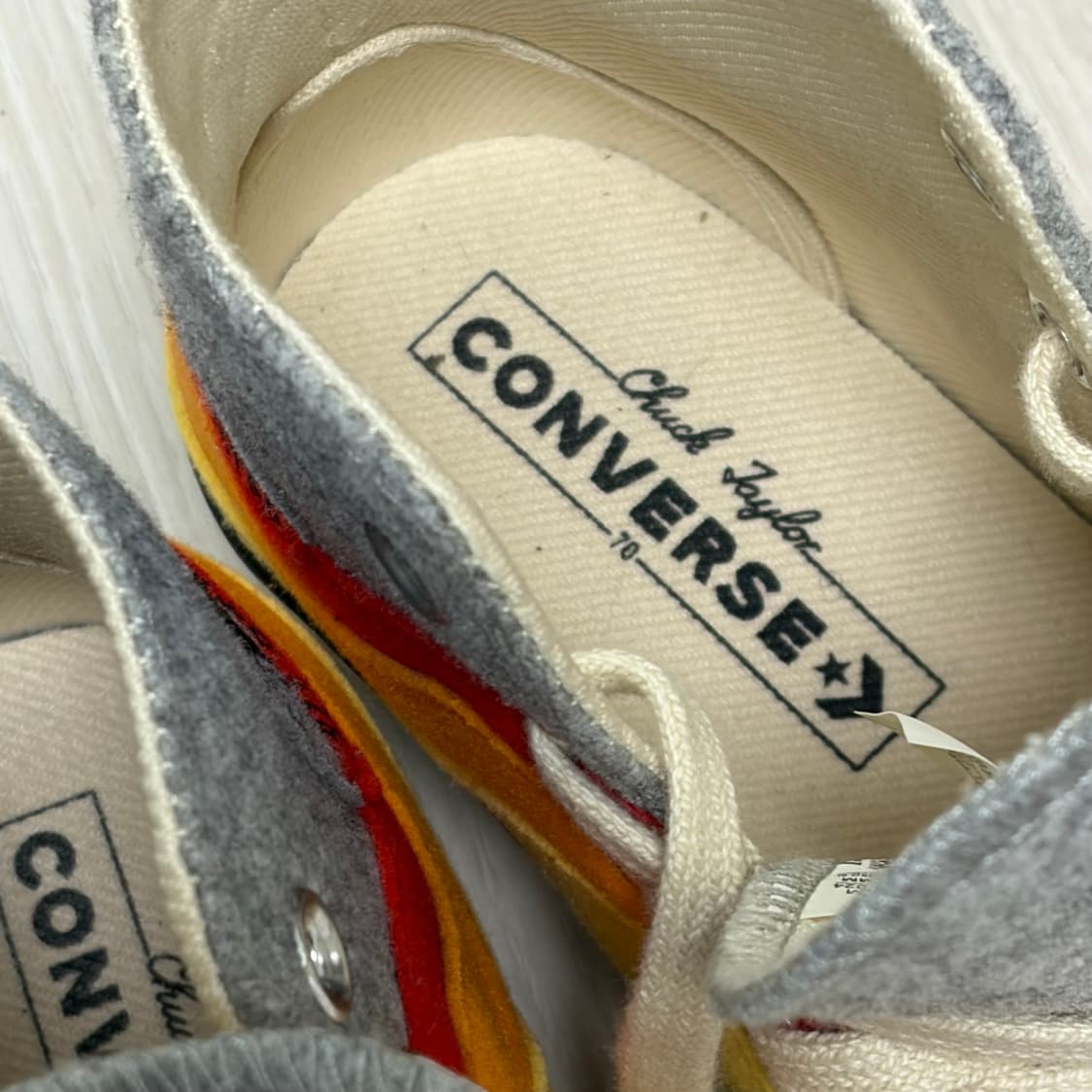 컨버스 척70 하이 이스터 펠트 그레이 옐로우  상품이미지7