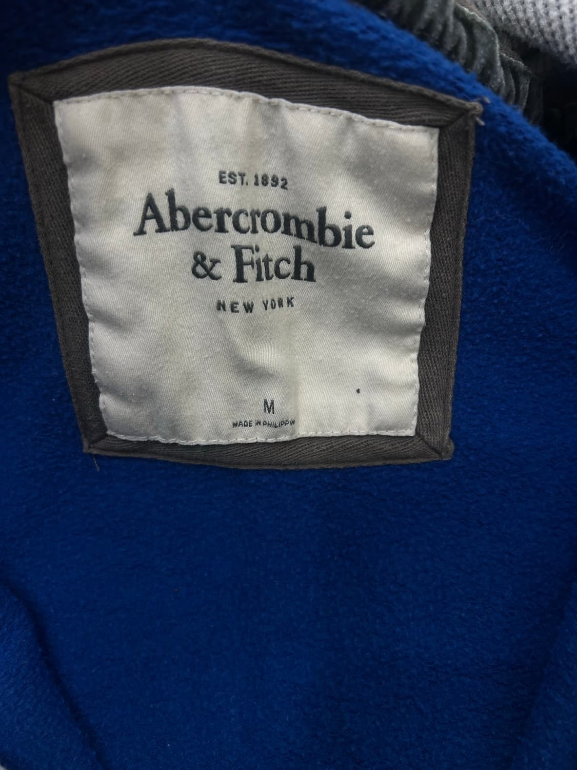 [M]아베크롬비 후드집업/블루/기모 상품이미지5