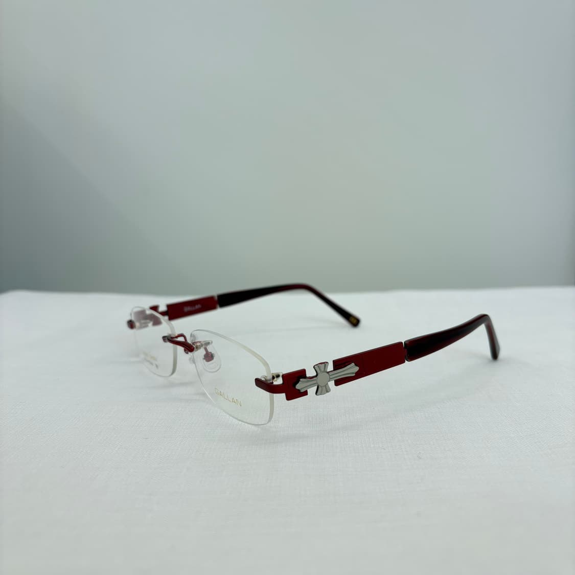 GALLAN 레드실버 빈티지 반무테 상품이미지1