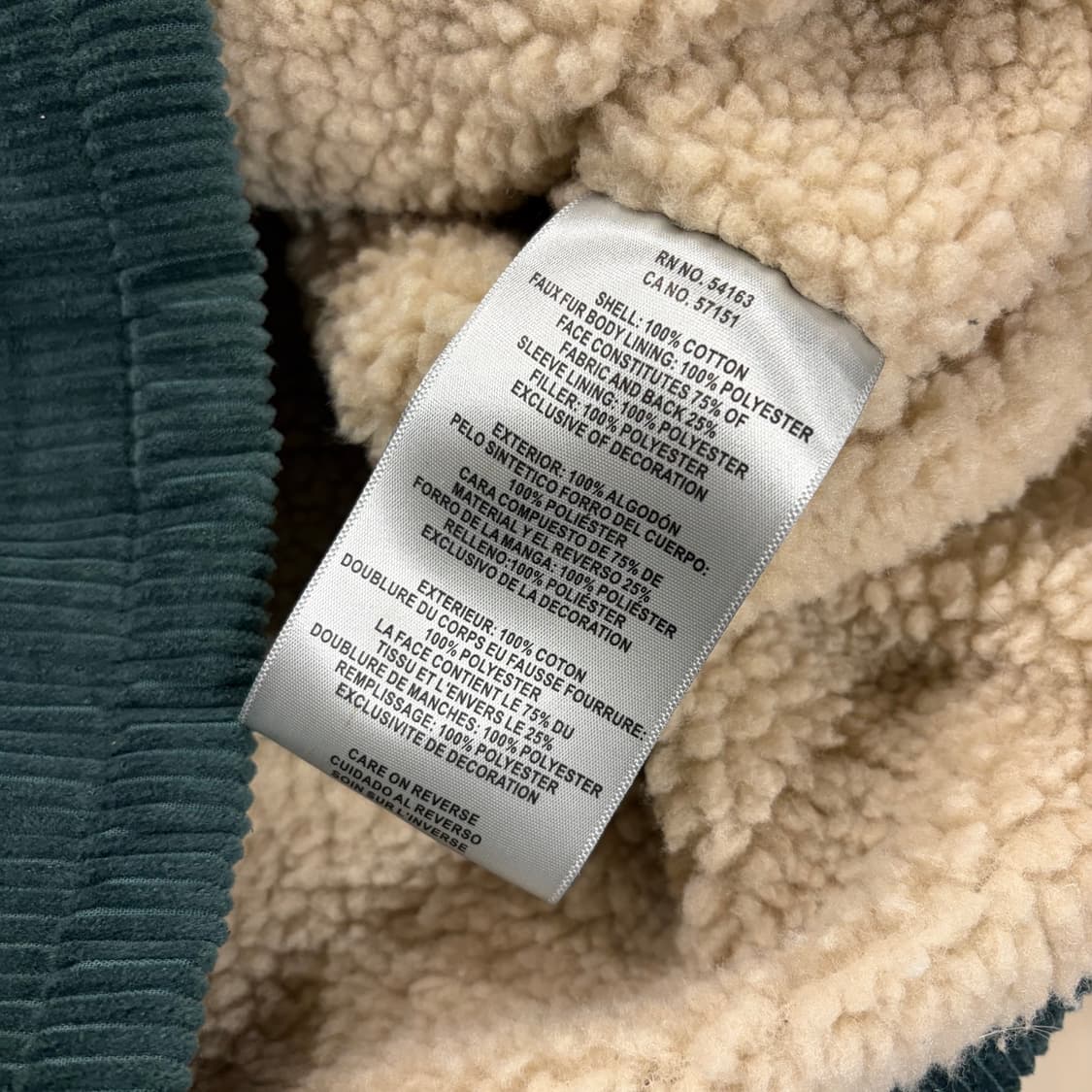 [XL] 리바이스 타입 3 코듀로이 쉐르파 트러커 자켓 그린 B979 상품이미지7