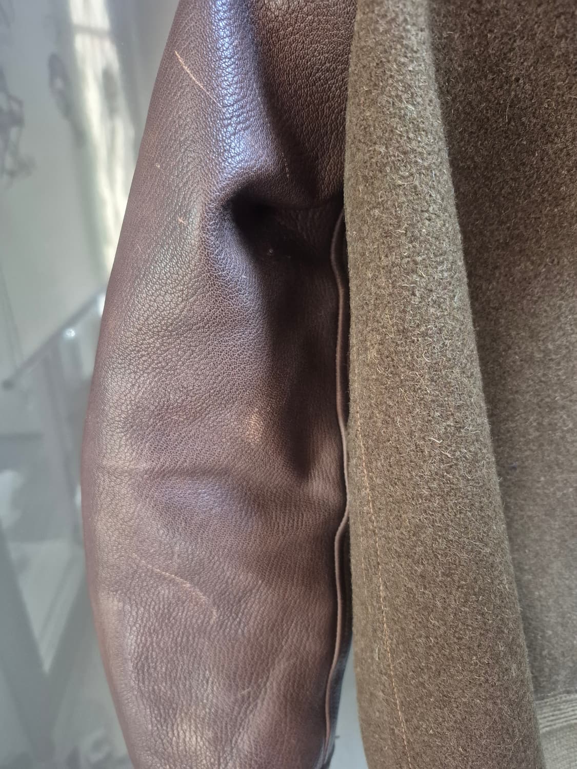 RRL 더블알엘 울 레더 바시티자켓 상품이미지10