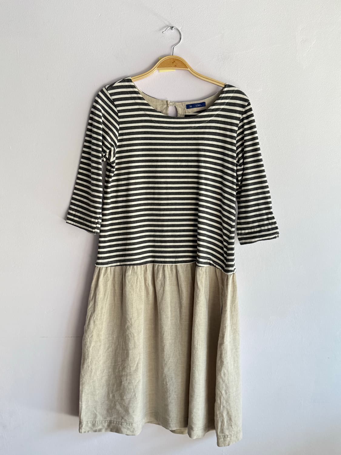 네추럴 스트라이프 원피스 일본빈티지 상품이미지5