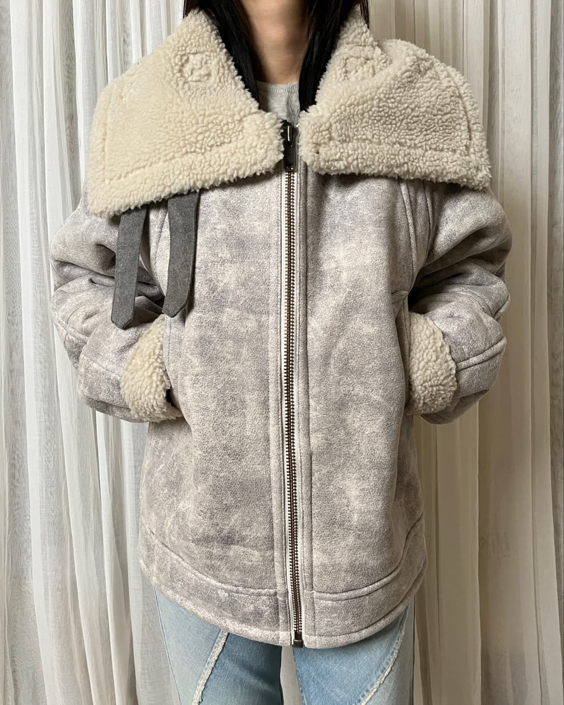 Perverze faux mouton 퍼버즈 무스탕 자켓 상품이미지8