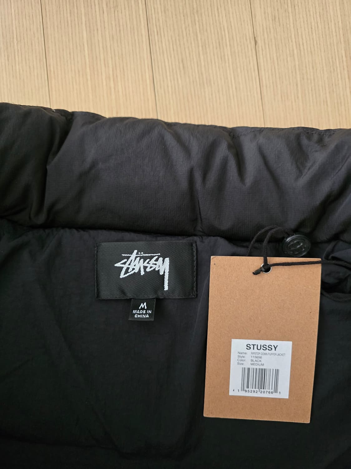 스투시 립스탑 다운 퍼퍼 자켓 블랙 22FW 상품이미지10
