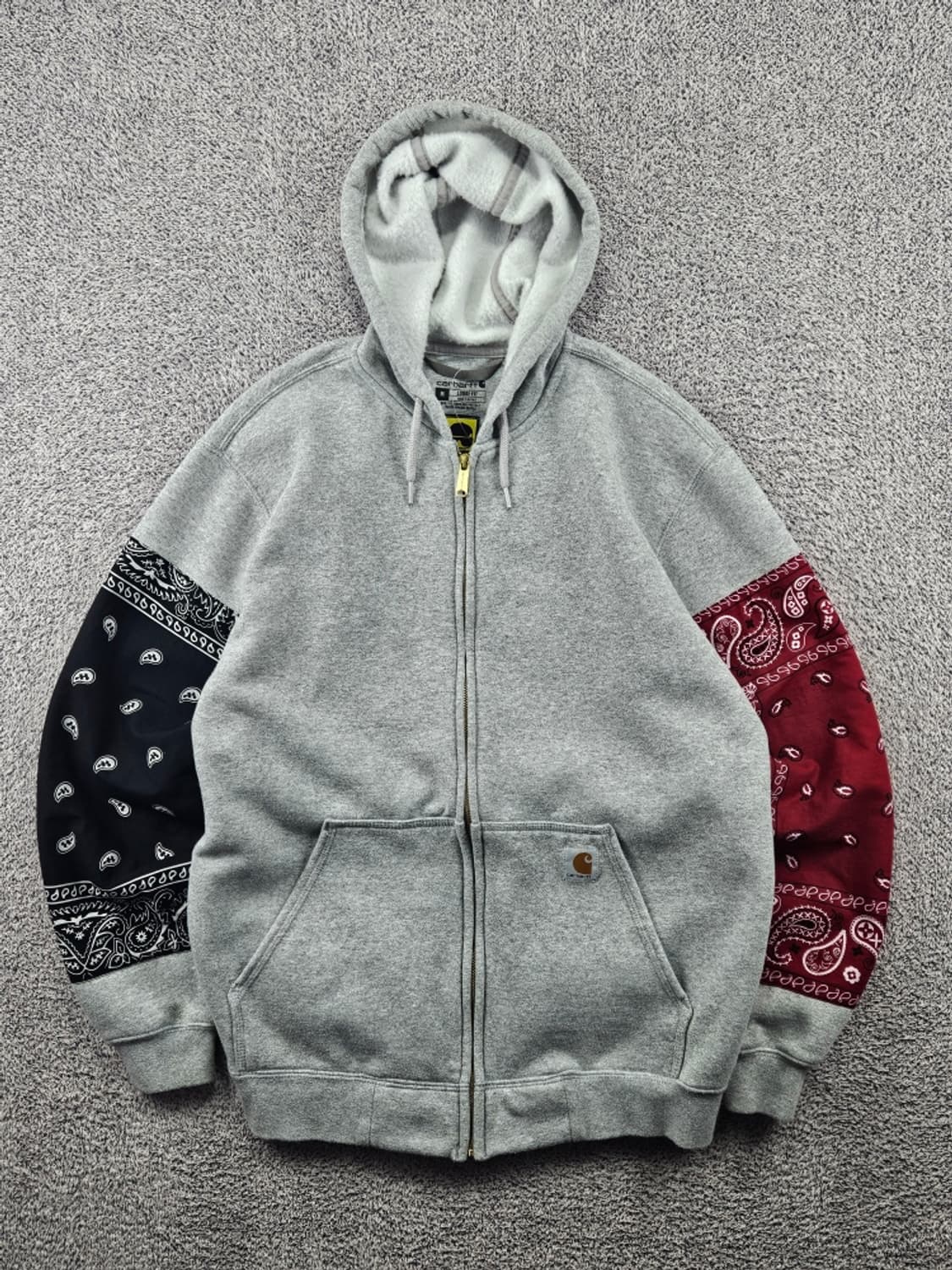 칼하트 페이즐리 반다나 커스텀 스웻 후드 집업 ( M ) / 11489 상품이미지1