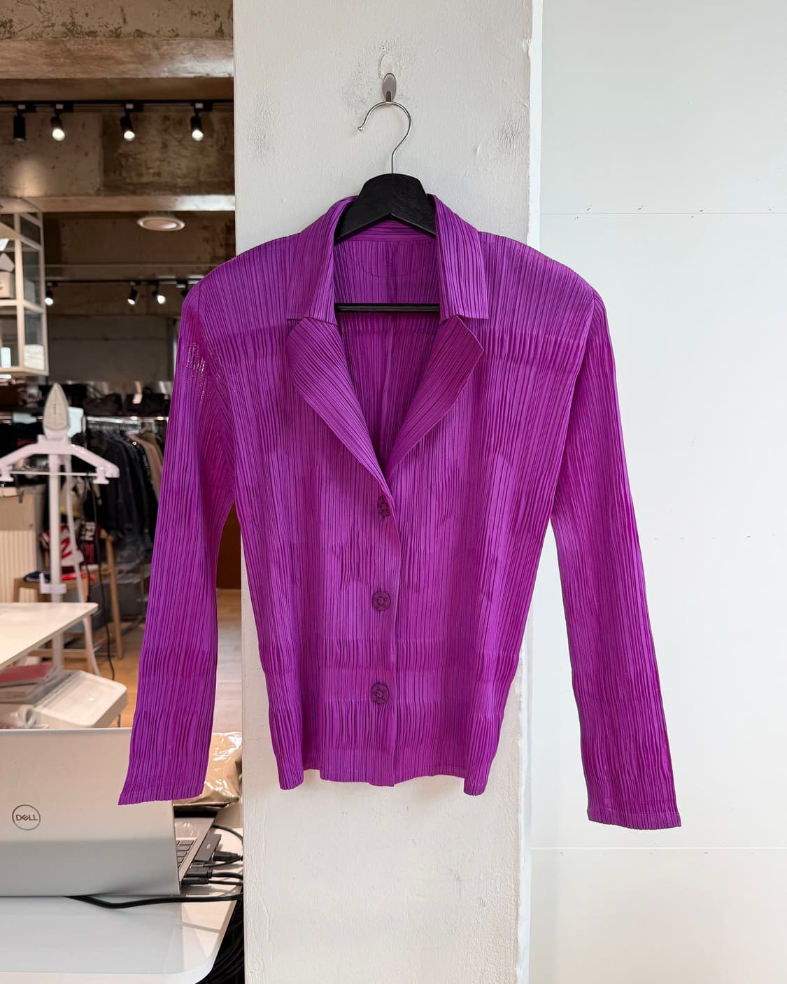 플리츠 플리즈 딥핑크 스타 링컬 자켓  상품이미지2