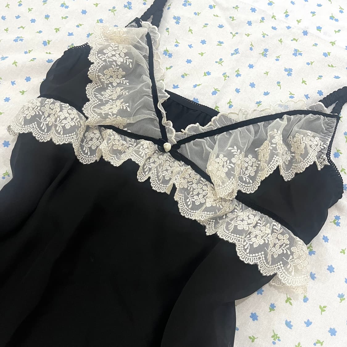 일브 공겜여주 블랙 페어리 나시 숏슬립 (오네히메갸루 핀터 빈치지 로판) 상품이미지2