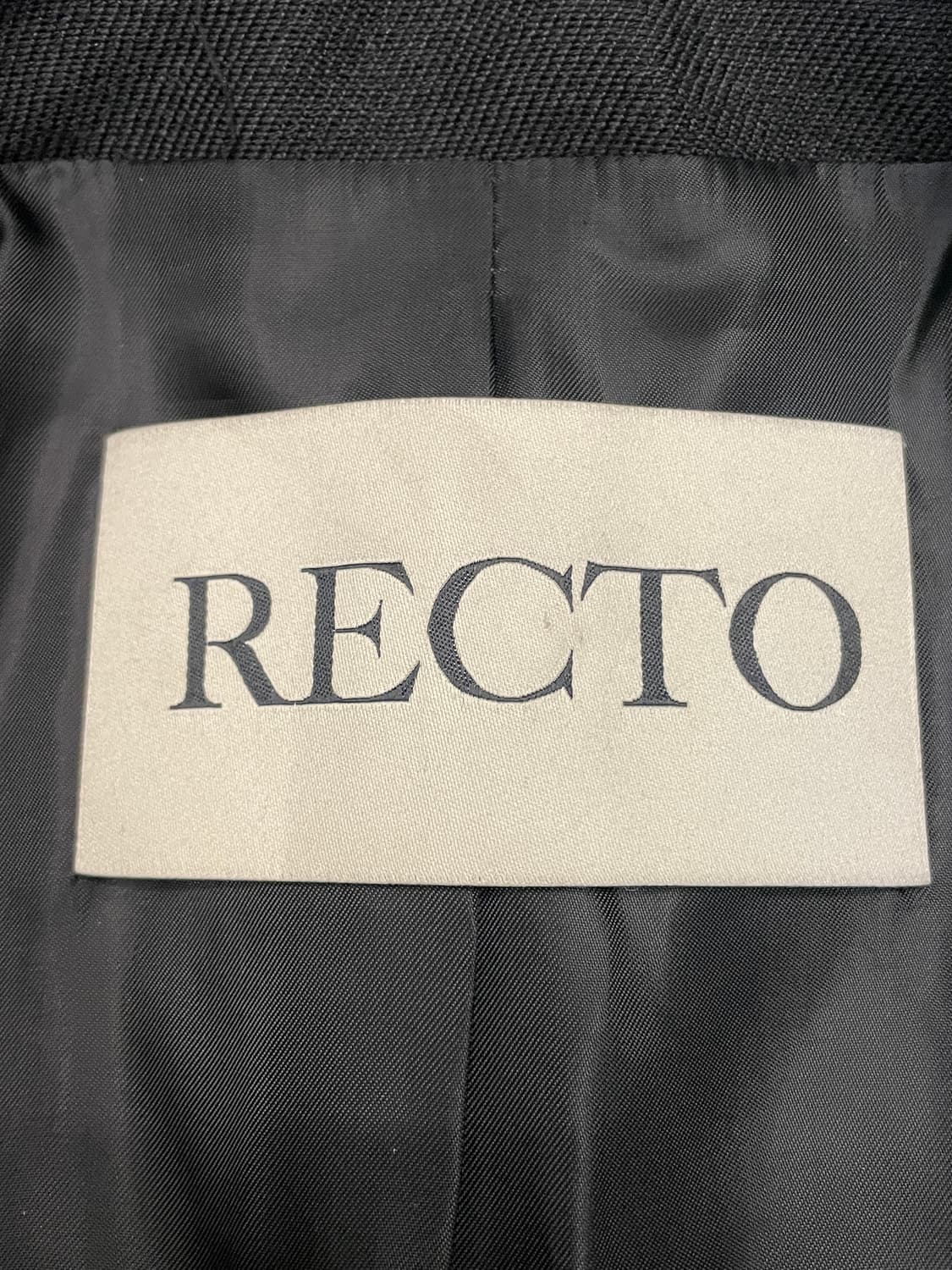 렉토 70s 아워글래스 실루엣 버진 울 테일러 자켓 블랙 상품이미지6