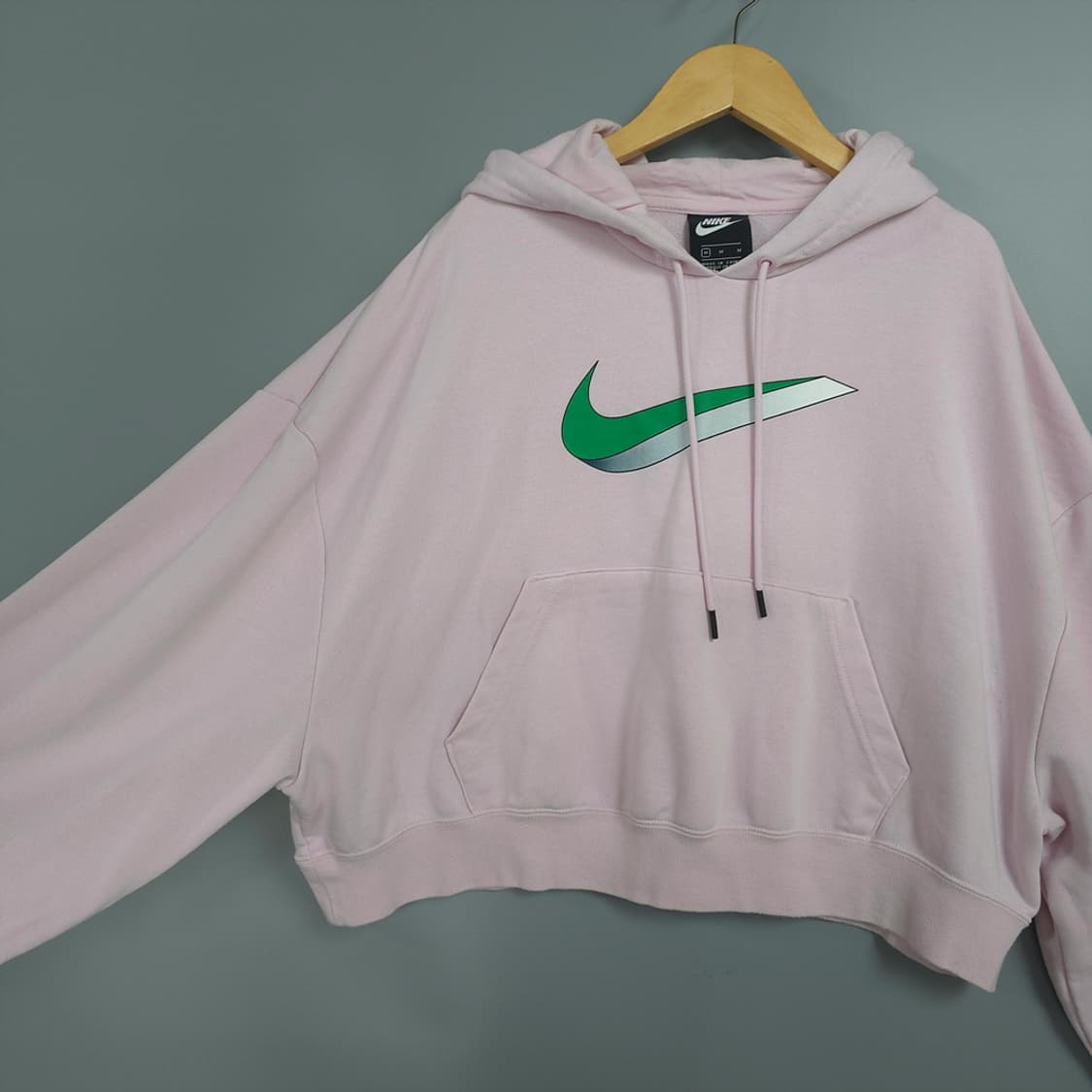 여성용 나이키 Nike 스우시 로고 후드티 핑크 M 상품이미지2