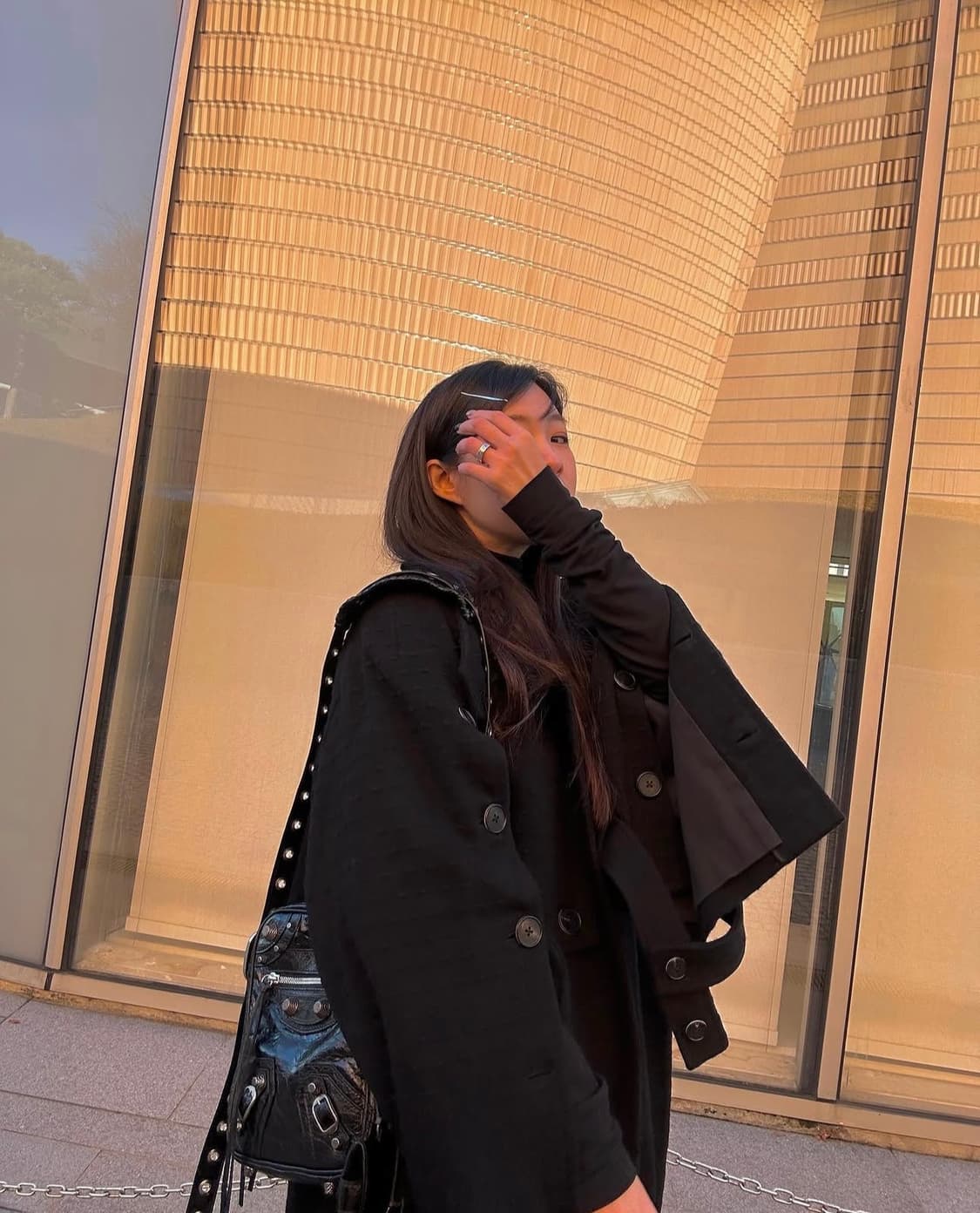 오들리워크샵 미드나잇 하이픈 트렌치 코트 상품이미지2