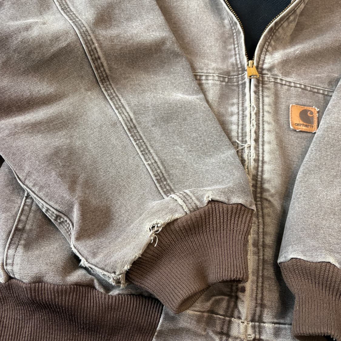 칼하트 정품 j28 브라운 액티브 자켓  상품이미지9
