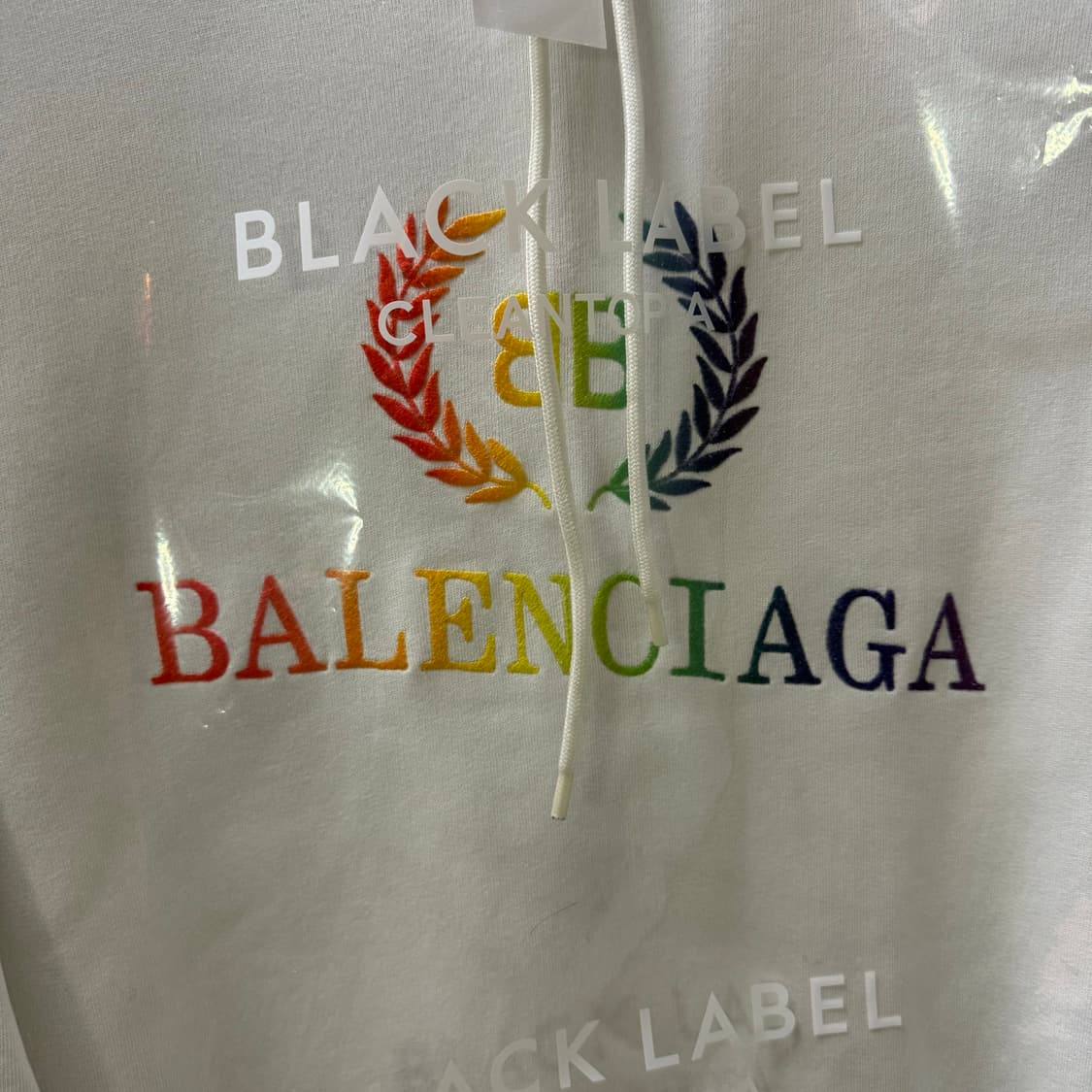 발렌시아가 레인보우 월계수 오버핏 후드티 상품이미지3