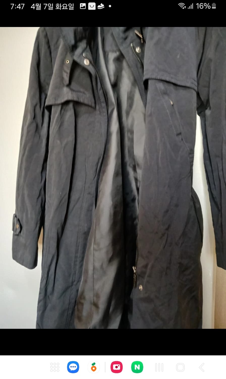 리본 춘추 하프 크롭 트렌치 코트 상품이미지2