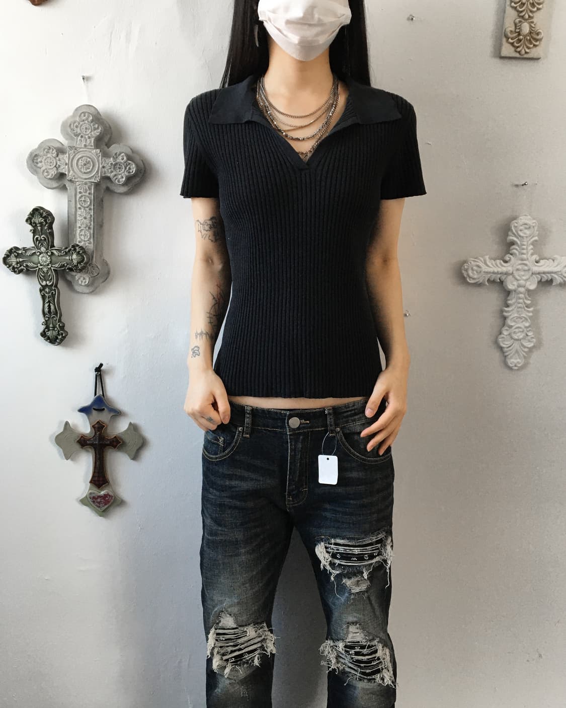 Ribbed pk t 상품이미지1