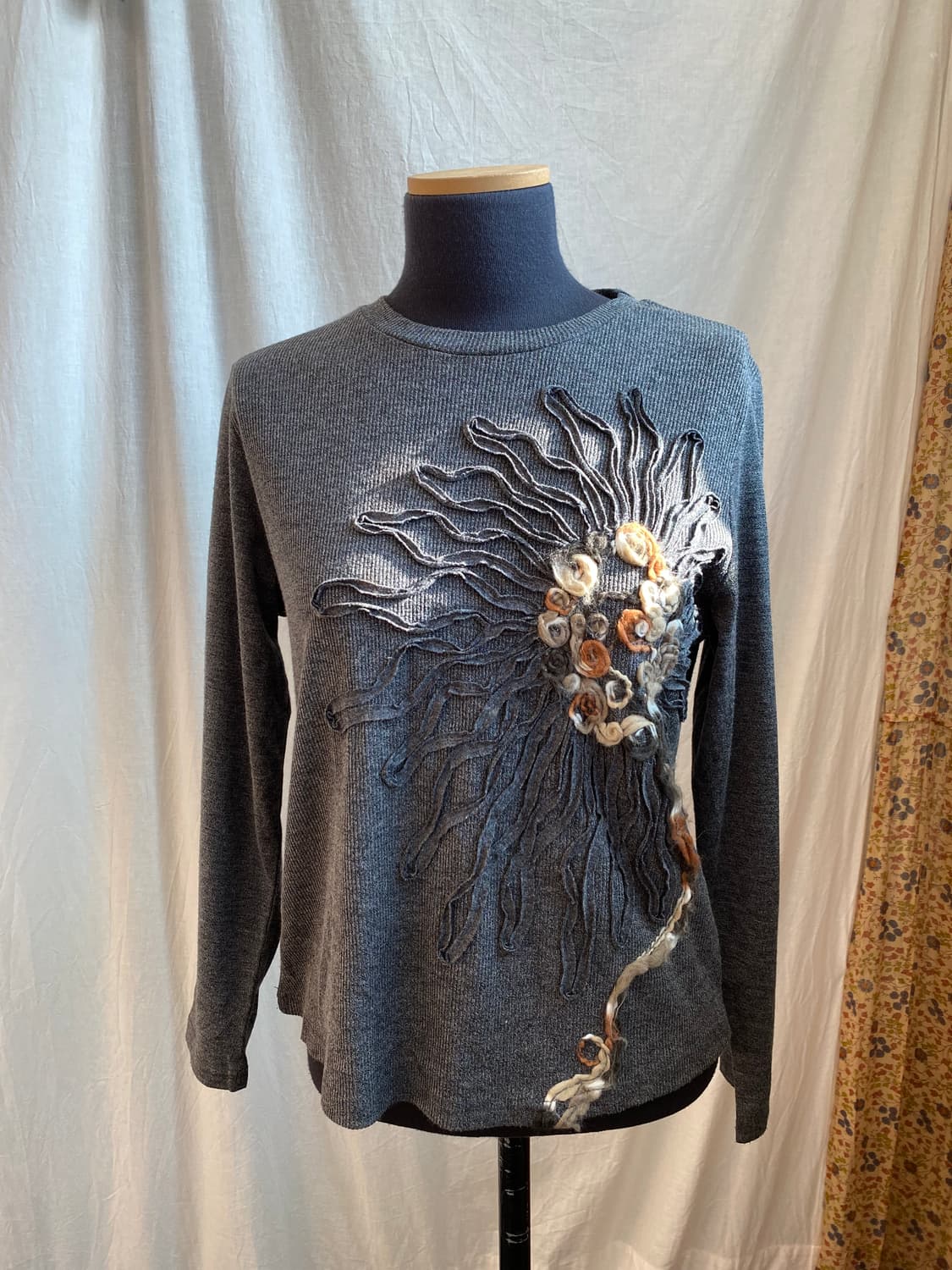 차콜 디테일 니트탑(M-L) 상품이미지2