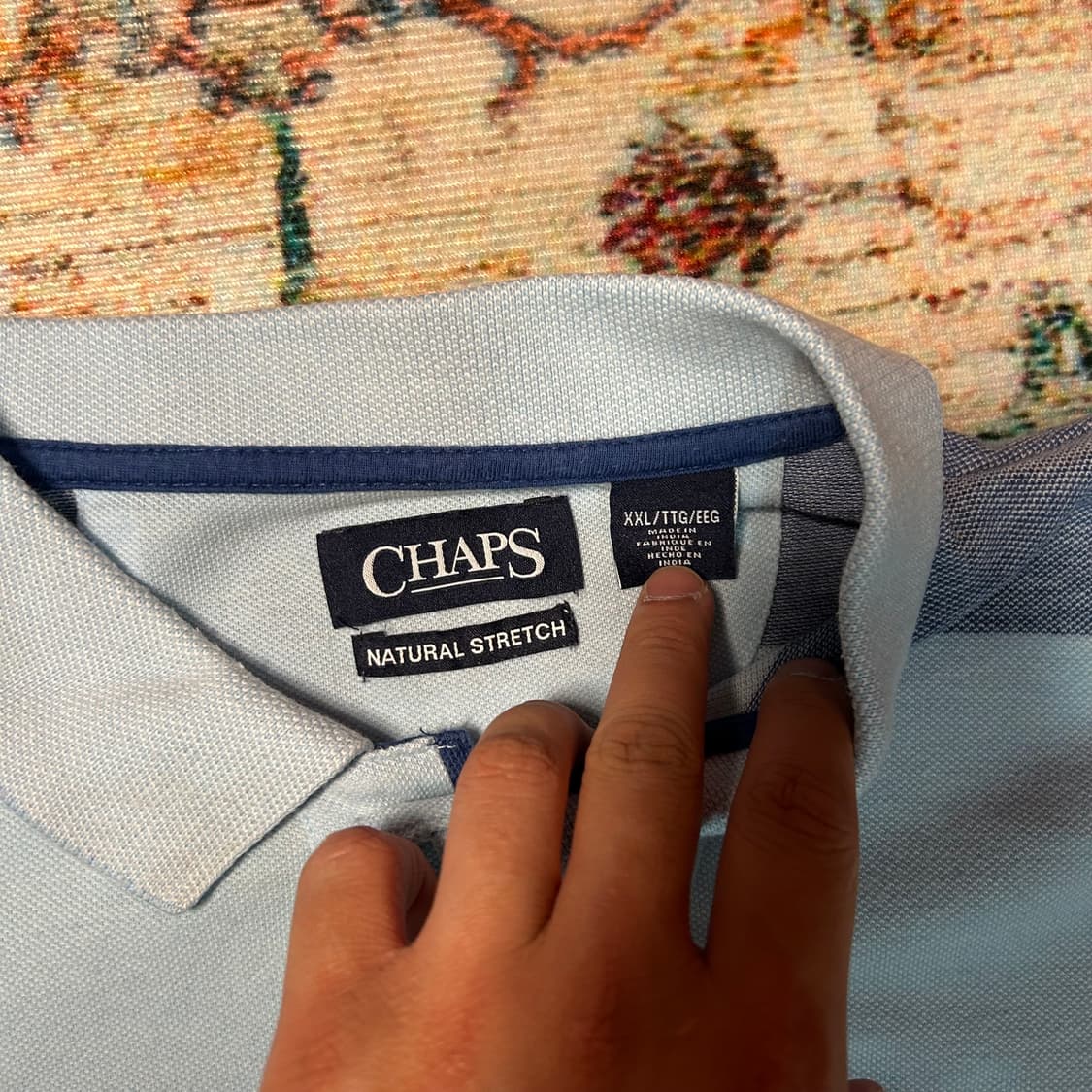 [2XL] 챕스 스트라이프 카라 반팔 상품이미지3