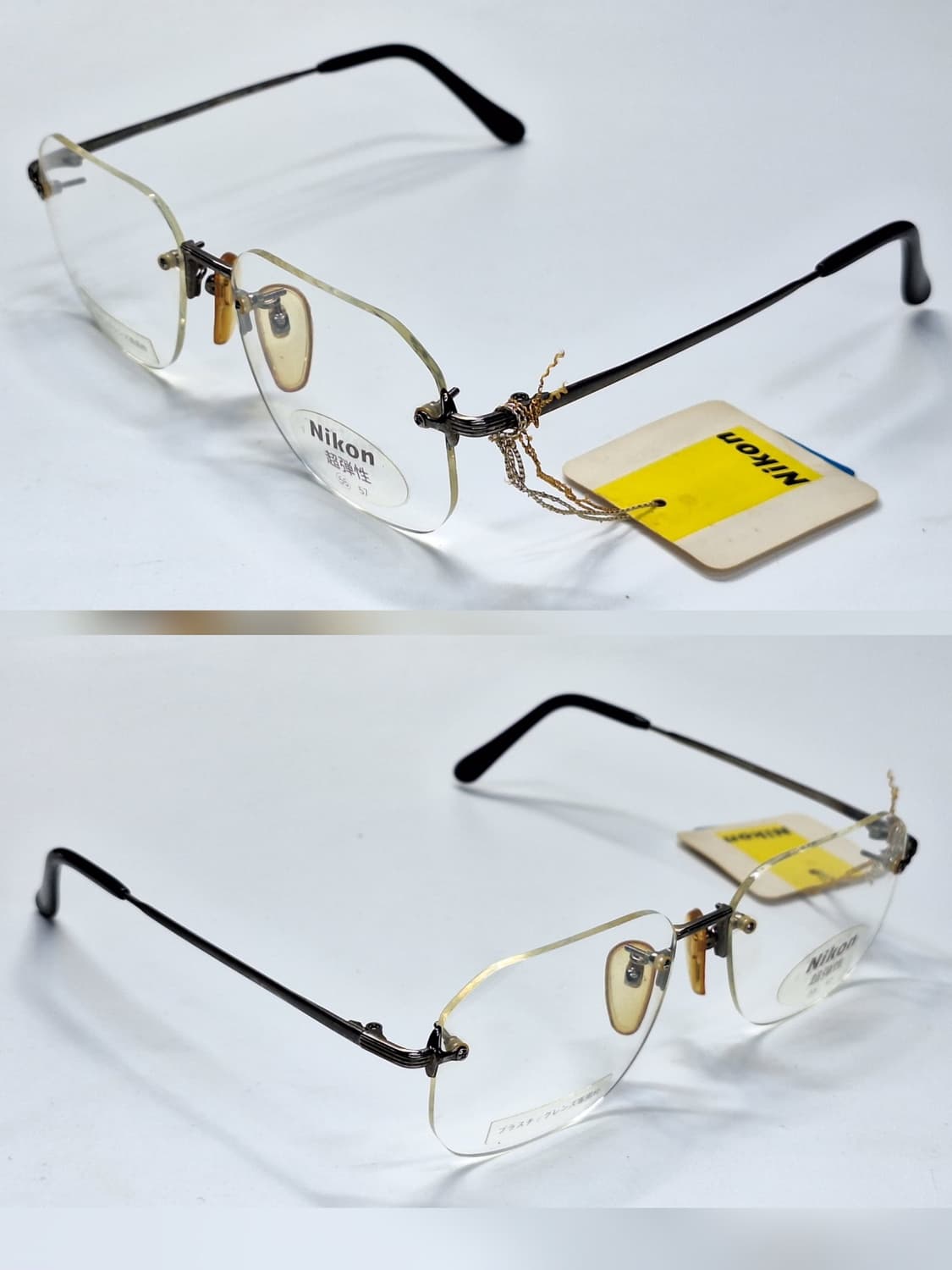 니콘 Nikon FB0927F 55mm 안경테 무테 IP도금/일본 빈티지 상품이미지6