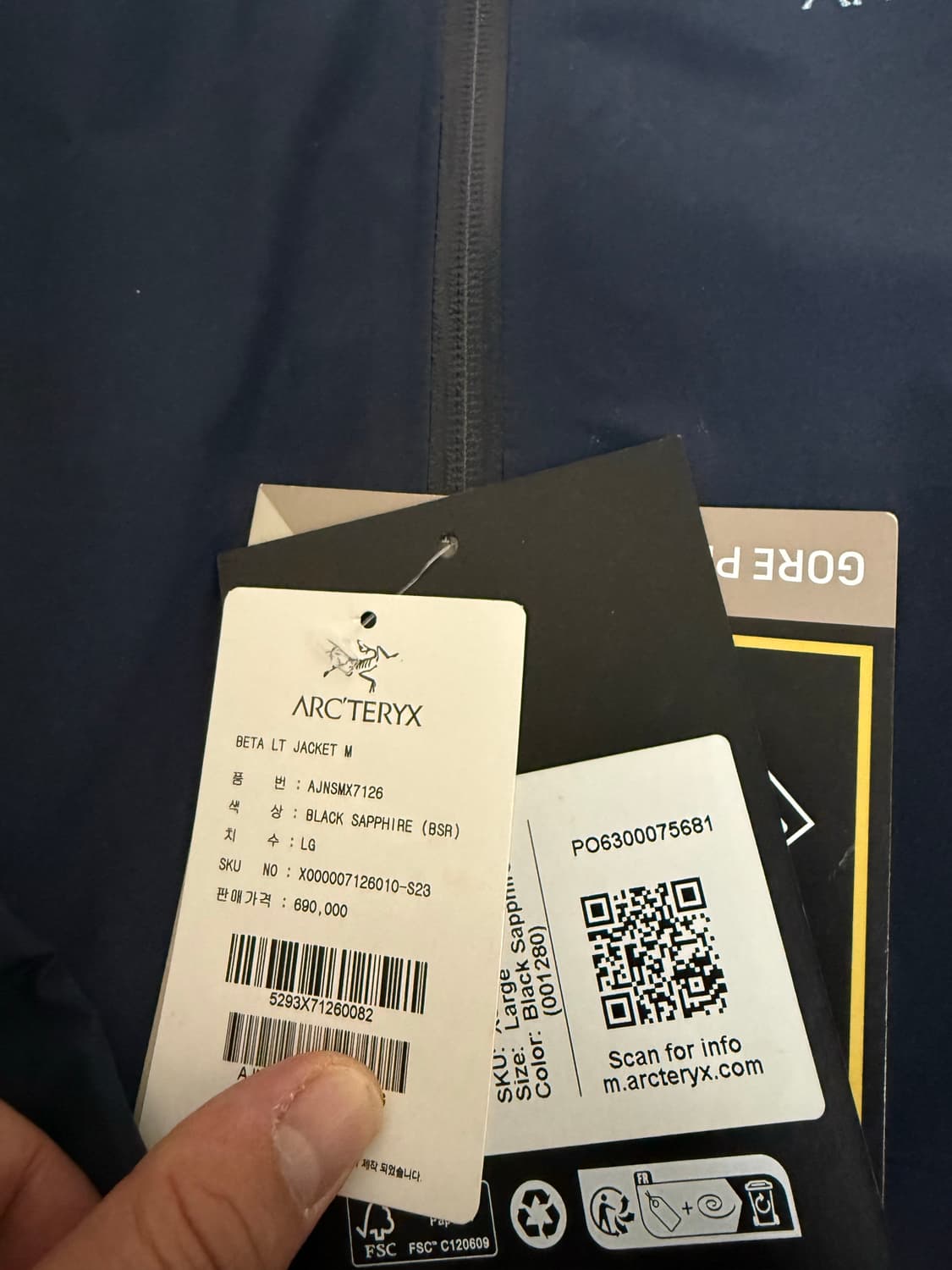 아크테릭스 베타lt 블랙사파이어L 상품이미지2