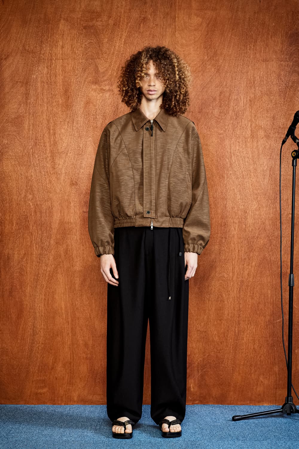 LMOOD 엘무드 크로아상 블루종 카멜 상품이미지5