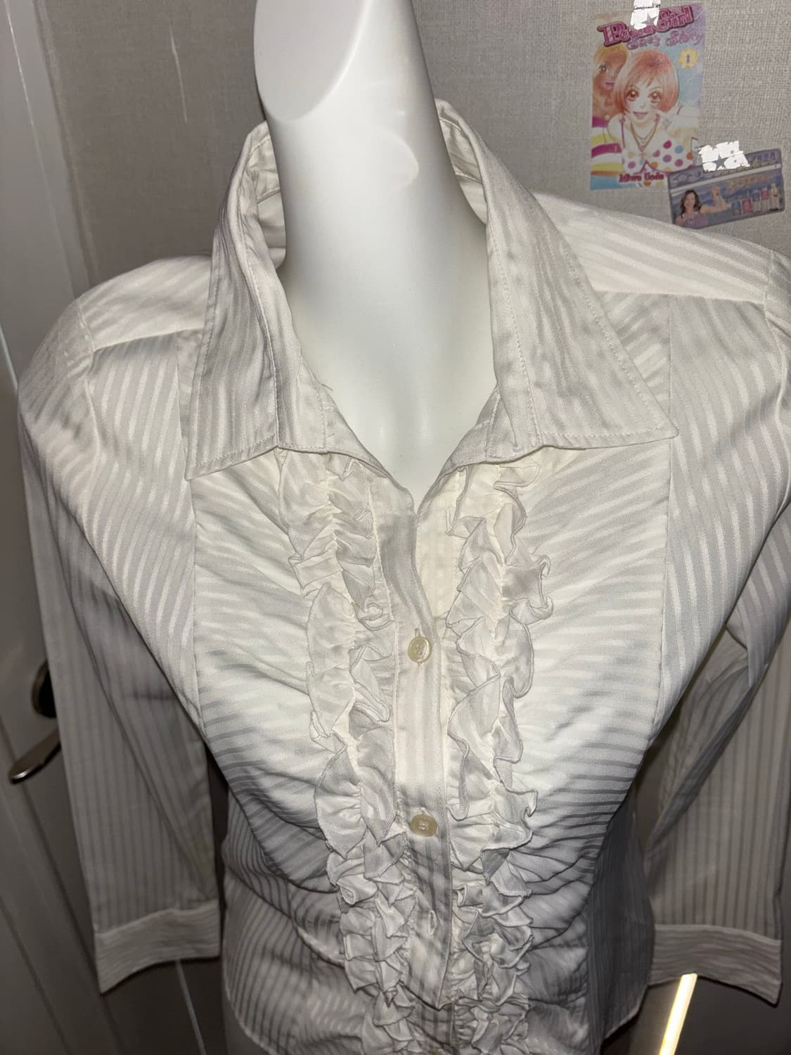 White frill shirt 상품이미지2