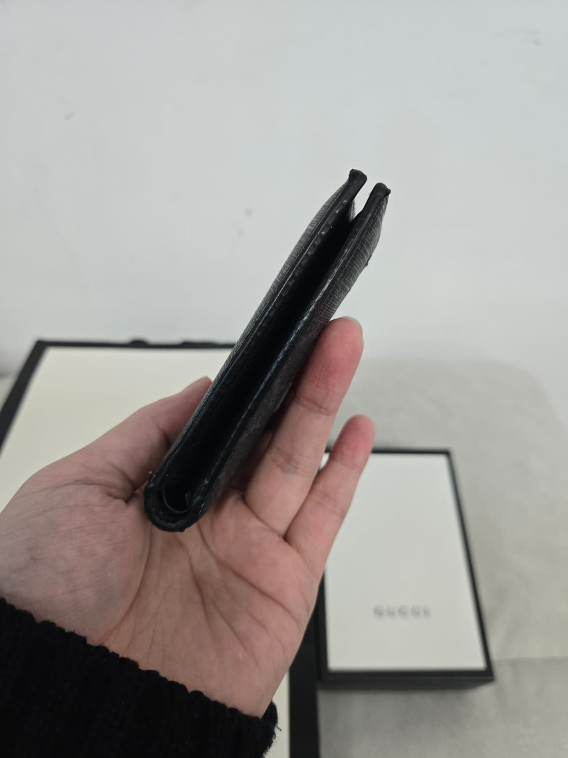 [보증서 정품]구찌 웹삼선 반지갑 상품이미지3