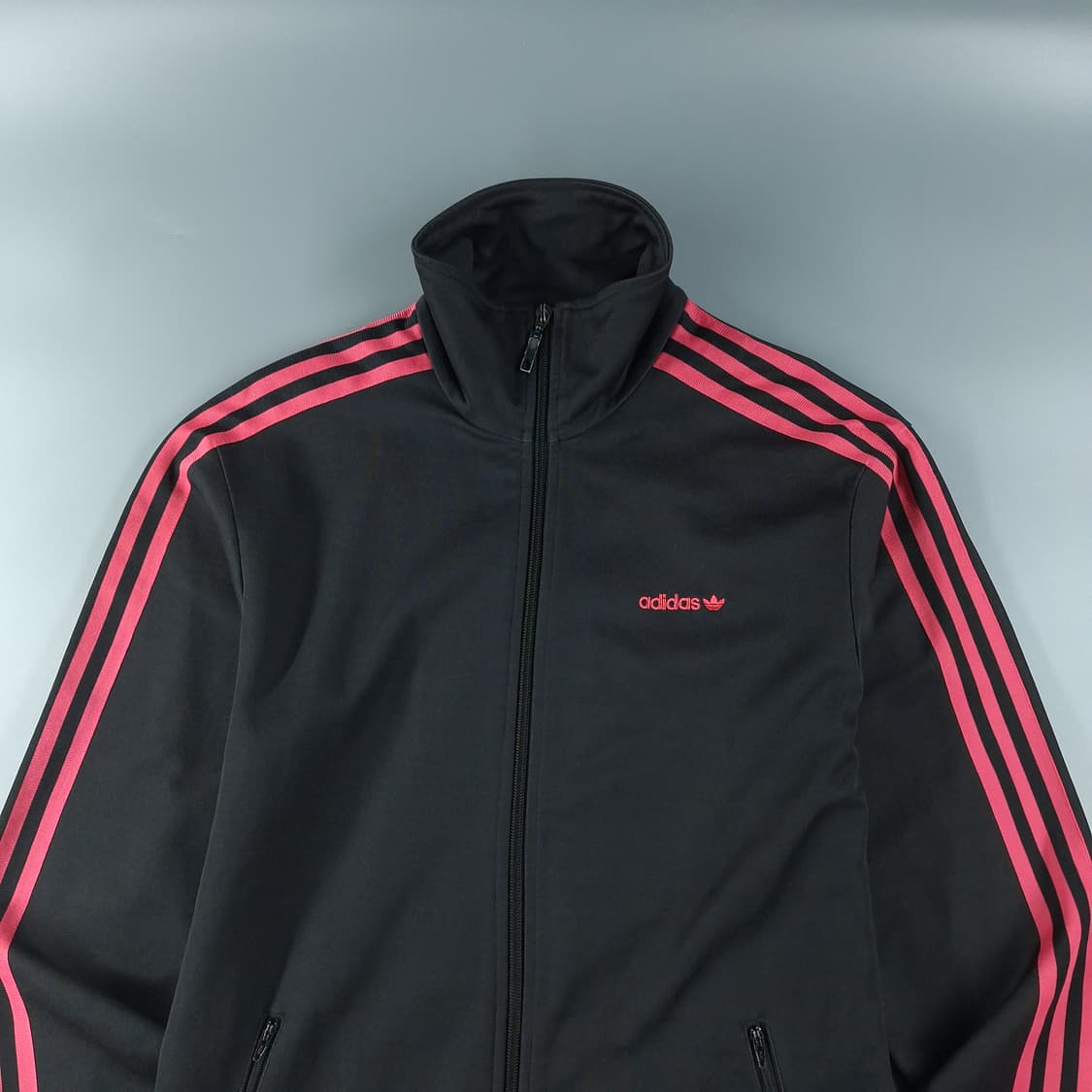 아디다스 00s 블랙 핑크 삼선 스펠아웃 올드스쿨 베켄바우어  져지 M 상품이미지3