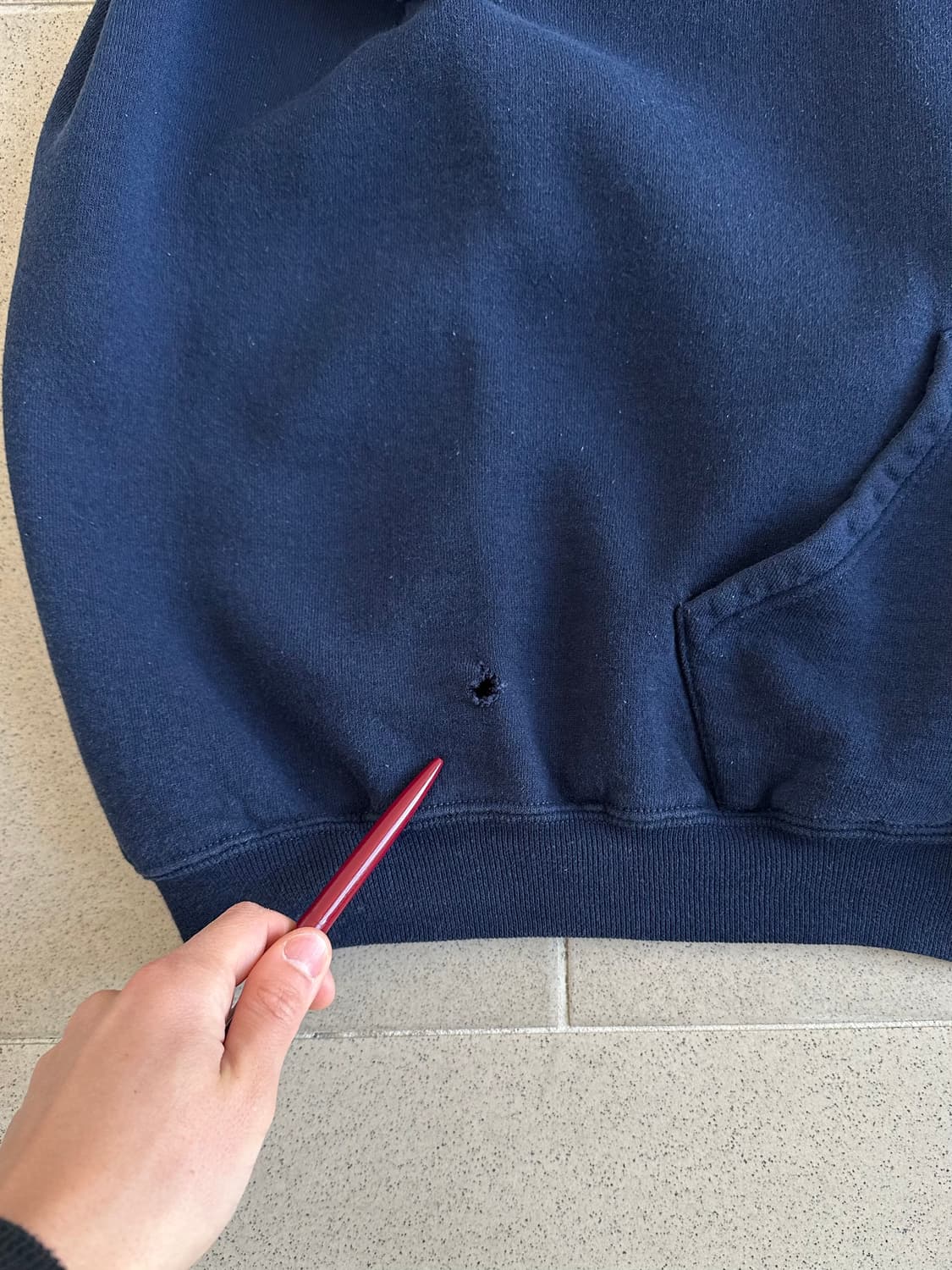 90s 빈티지 러셀 후드집업 네이비 M 상품이미지7