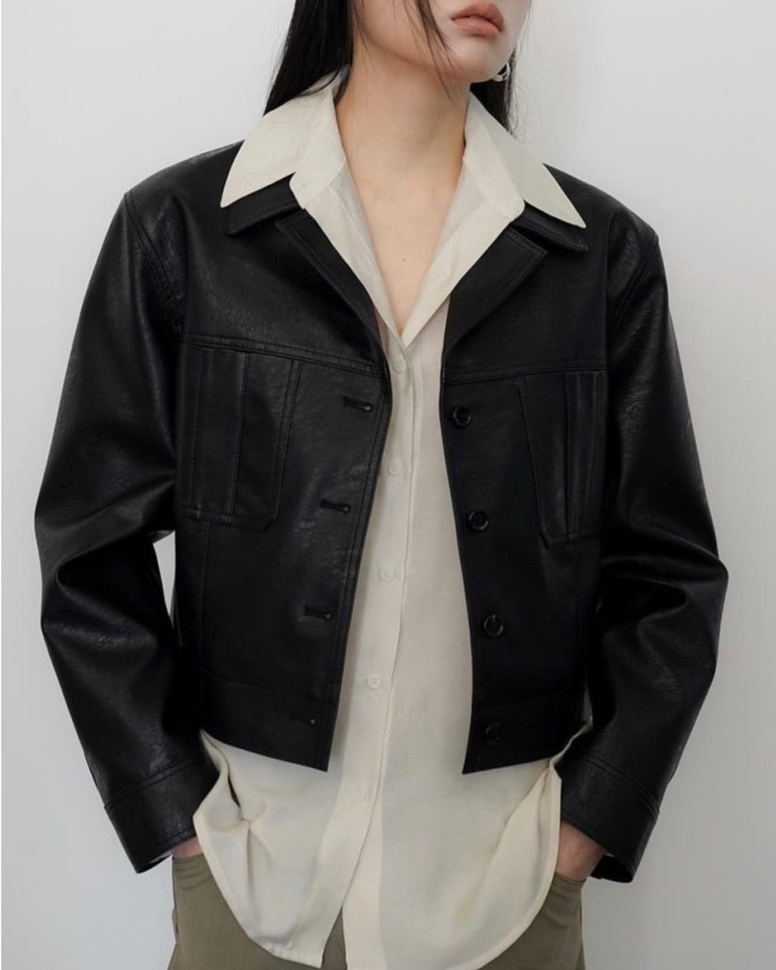 런던플랏 에디션 이크 레더 자켓  상품이미지1