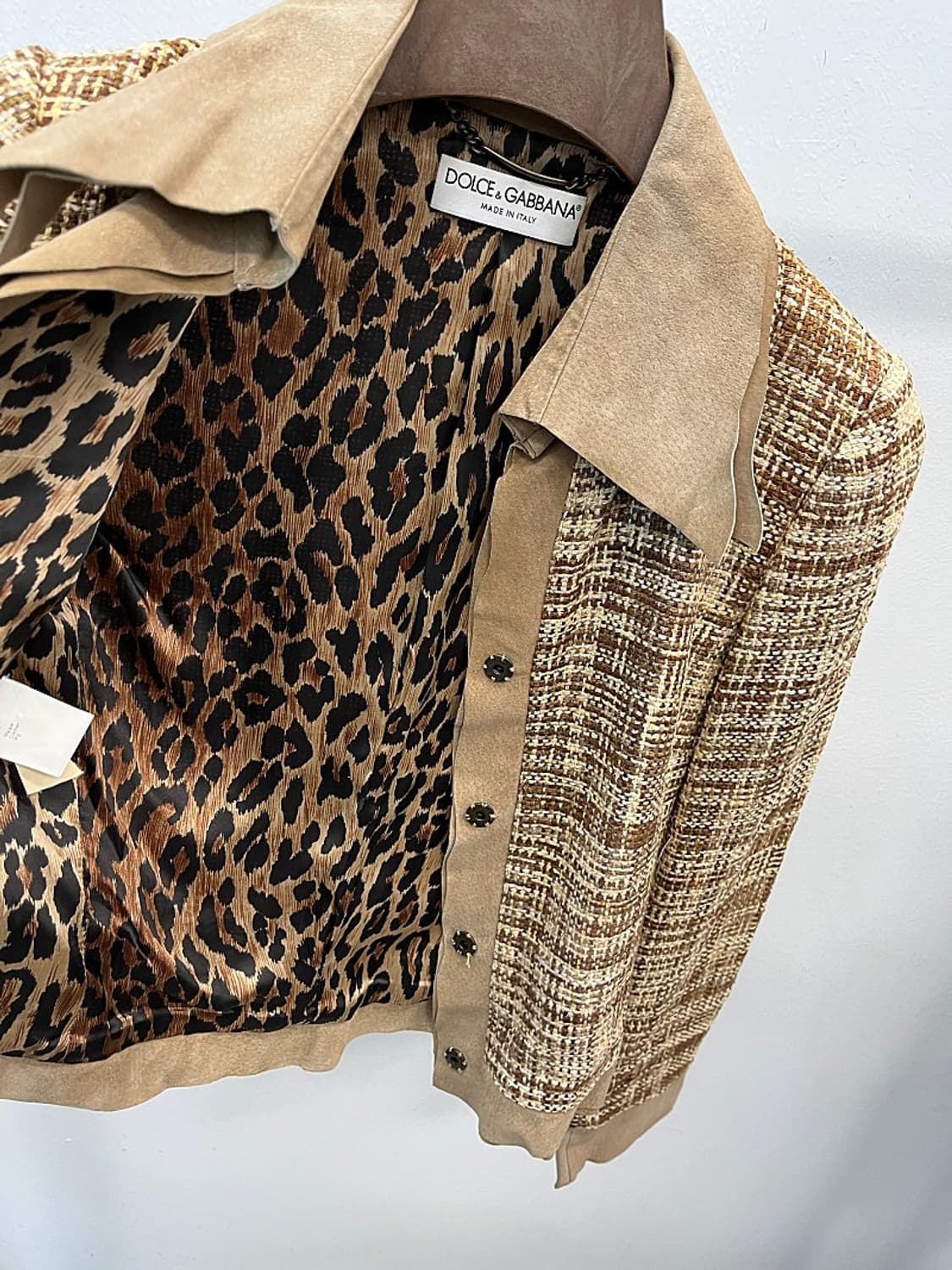 여) 돌체앤가바나 레더콤비 트위드자켓  상품이미지9