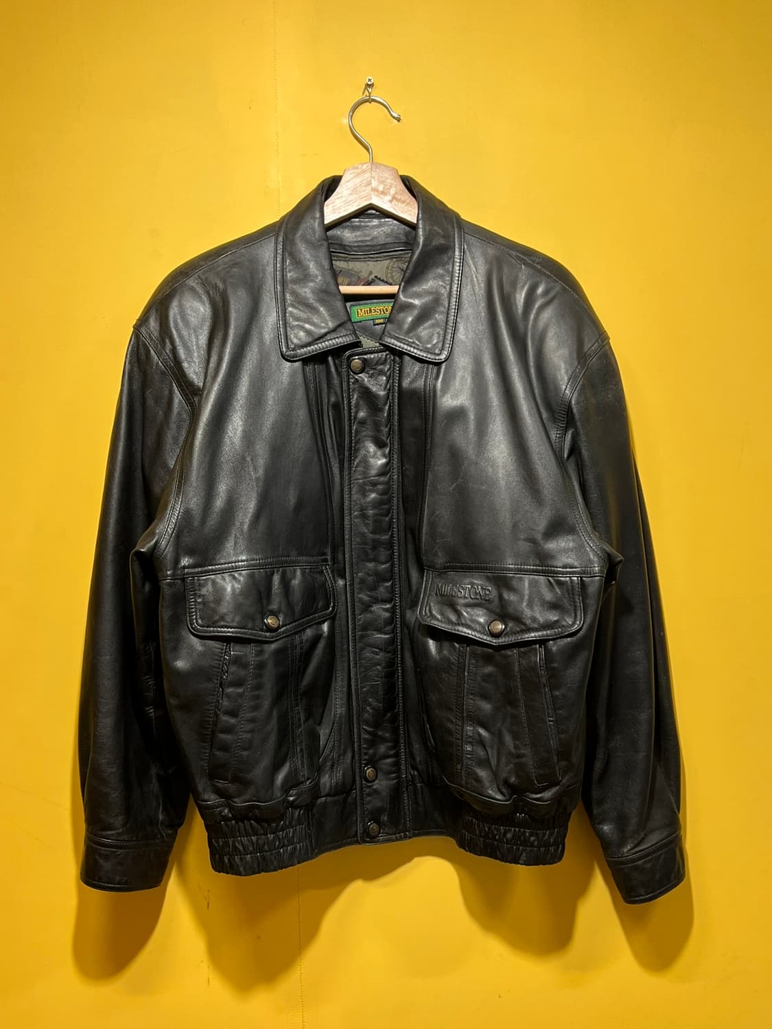 90s [100] MILESTONE 양가죽 빈티지 A2 자켓 상품이미지1