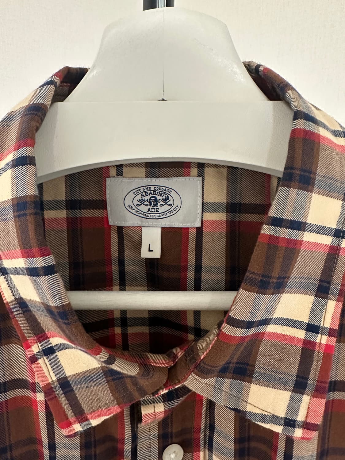 A BATHING APE 미니 체크 반팔 셔츠 L 상품이미지3