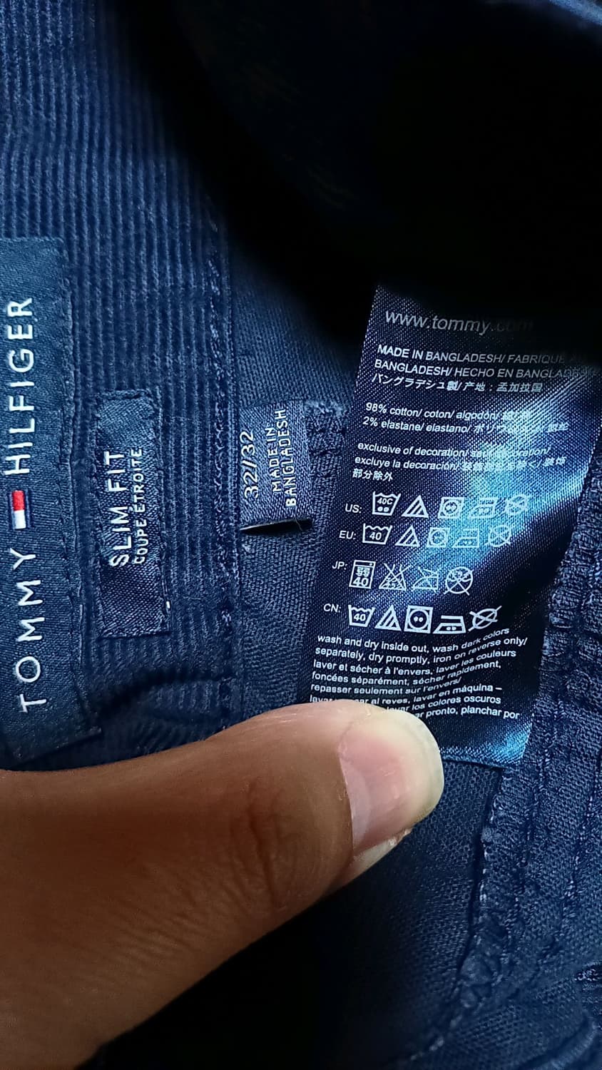 타미힐피거 코듀로이바지 32인치 기장96 상품이미지3