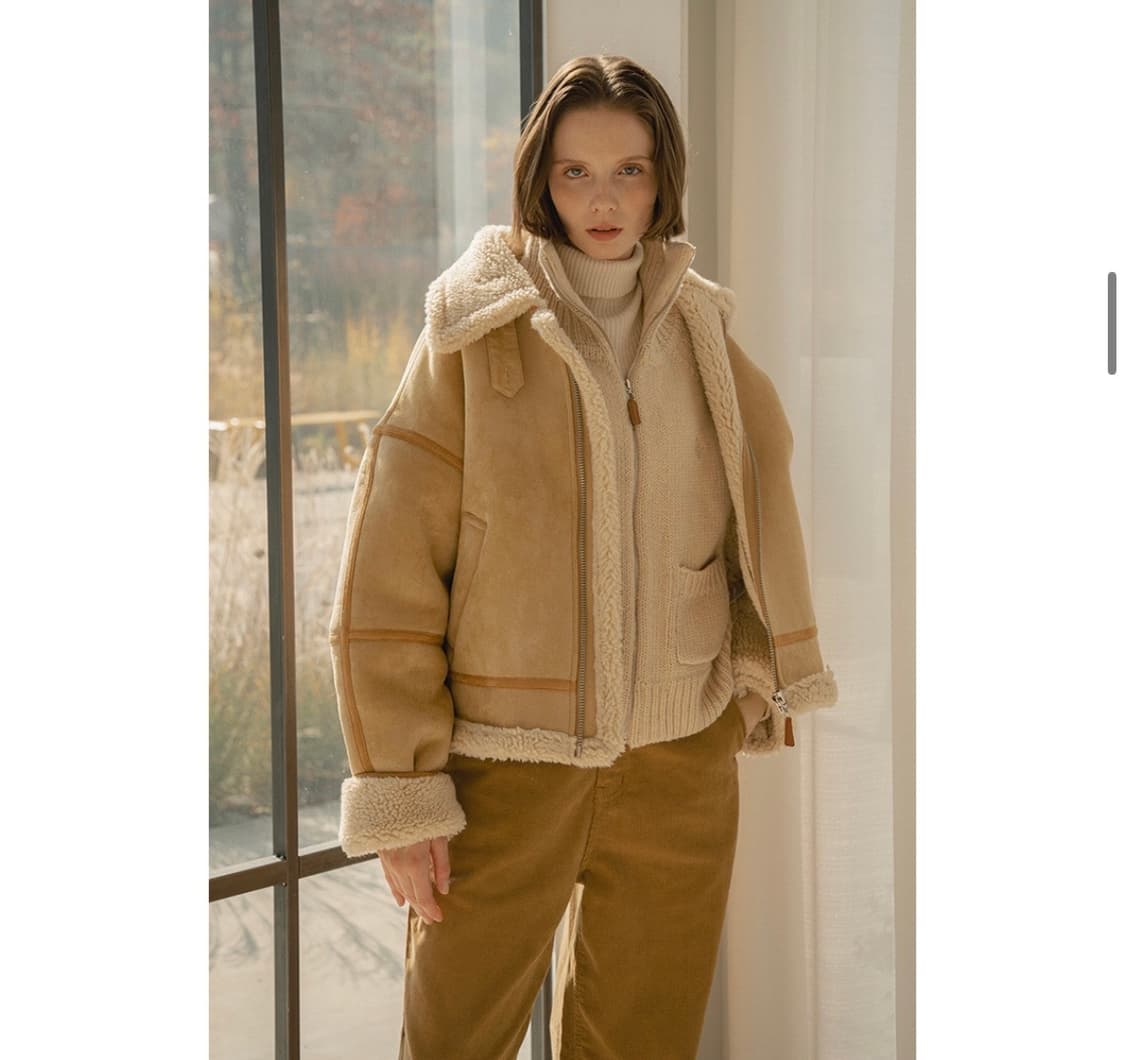 시야쥬 fake suede mustang 스웨이드 무스탕 상품이미지1