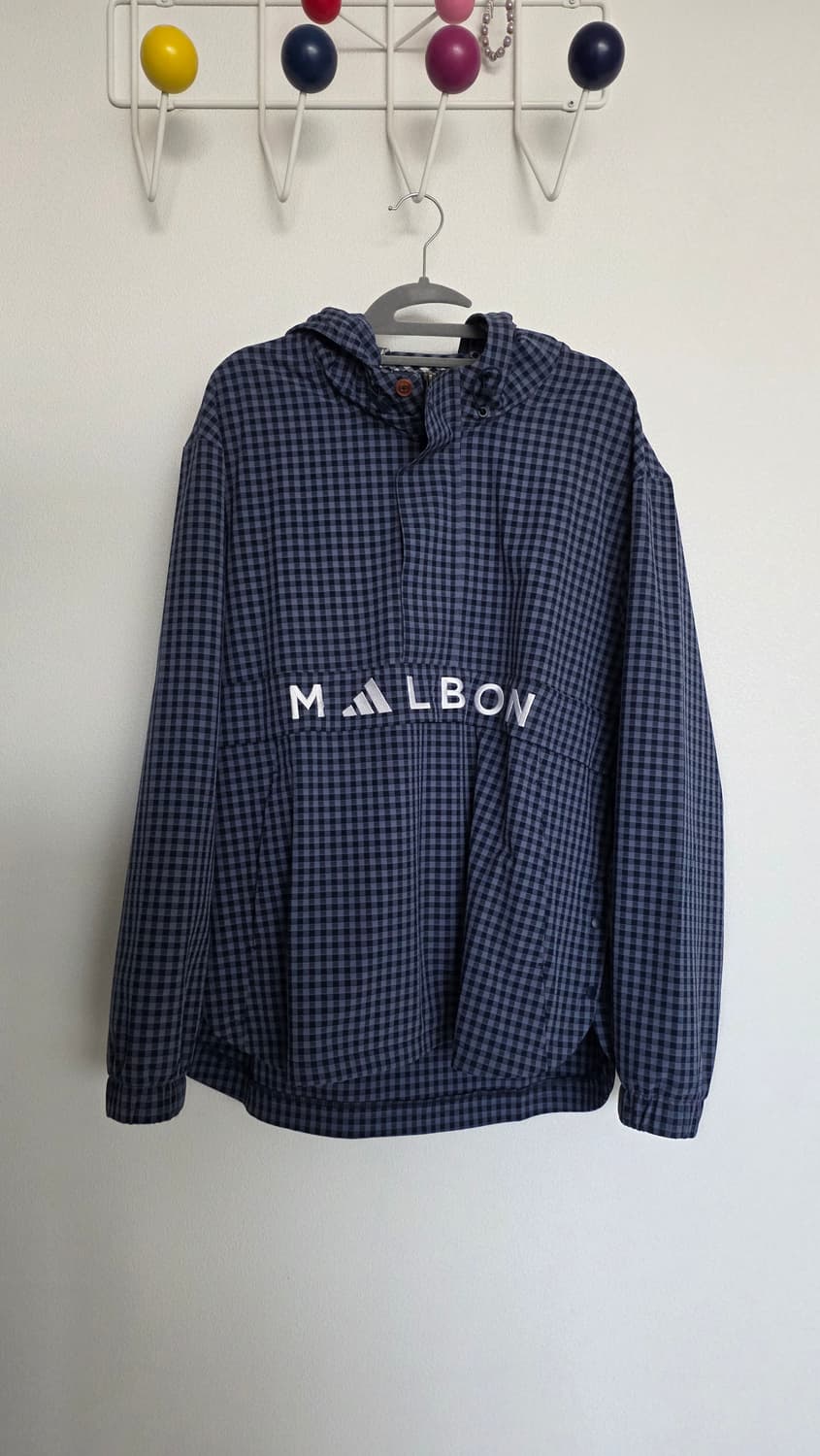 착용샷있음) 말본 아디다스 콜라보 체크 아노락 L 사이즈 상품이미지1