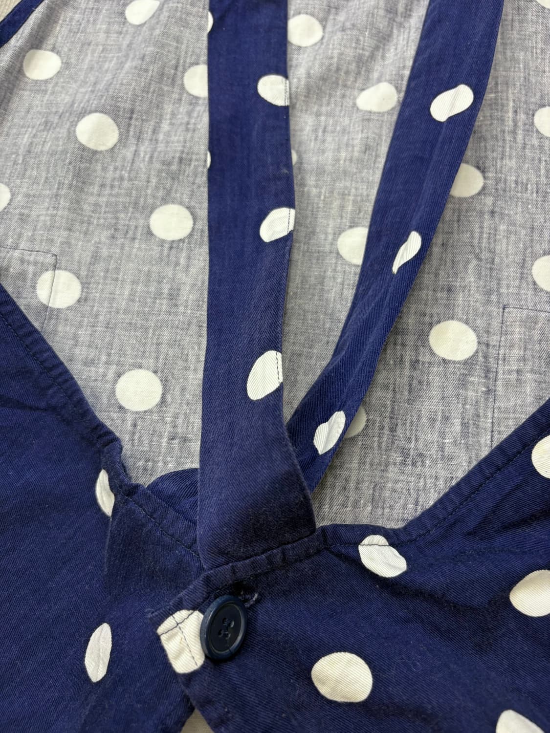 네이비 도트 빈티지 에이프런 앞치마 원피스 (JPN) 상품이미지6