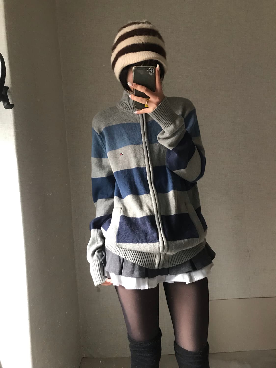 타미힐피거 스트라이프 니트집업 상품이미지2