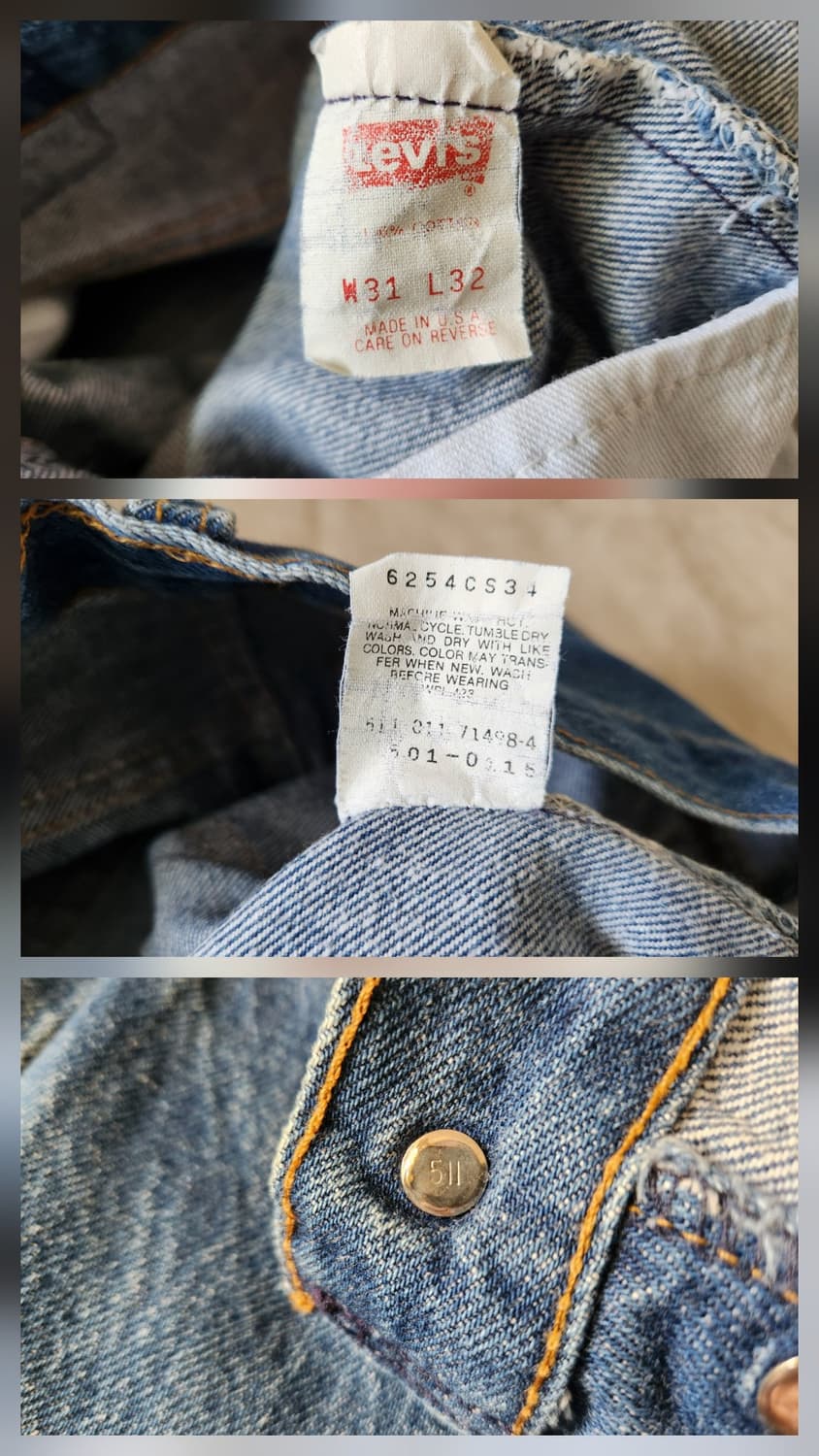 90s 빈티지 Levi's 리바이스 501 USA  W31 상품이미지8