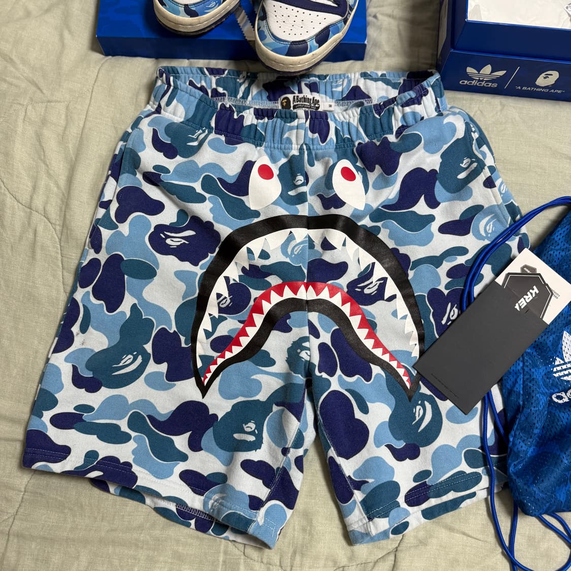 BAPE 샤크 베이프 반바지 M 상품이미지2