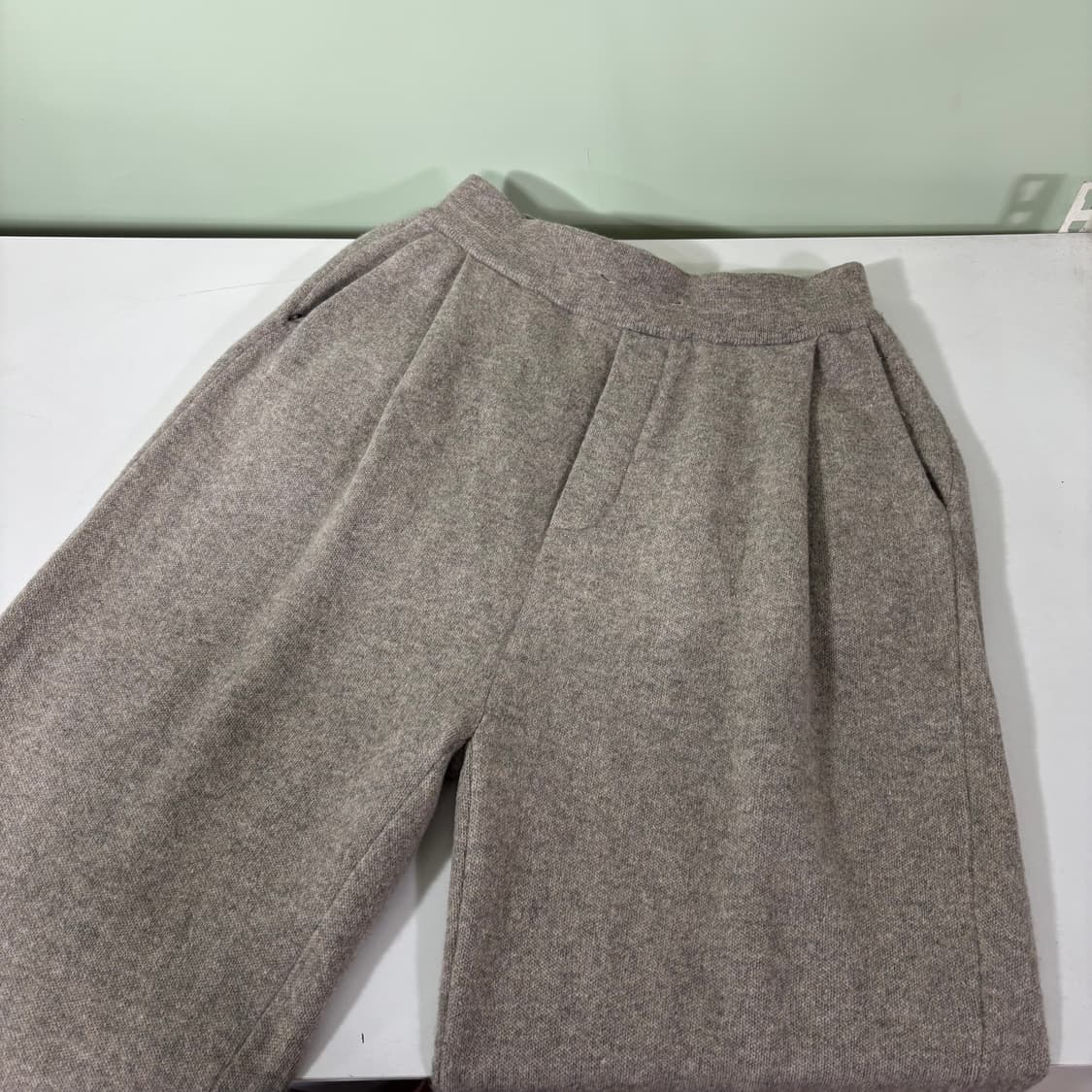 M 우마뭉 베이지 니트팬츠 상품이미지3