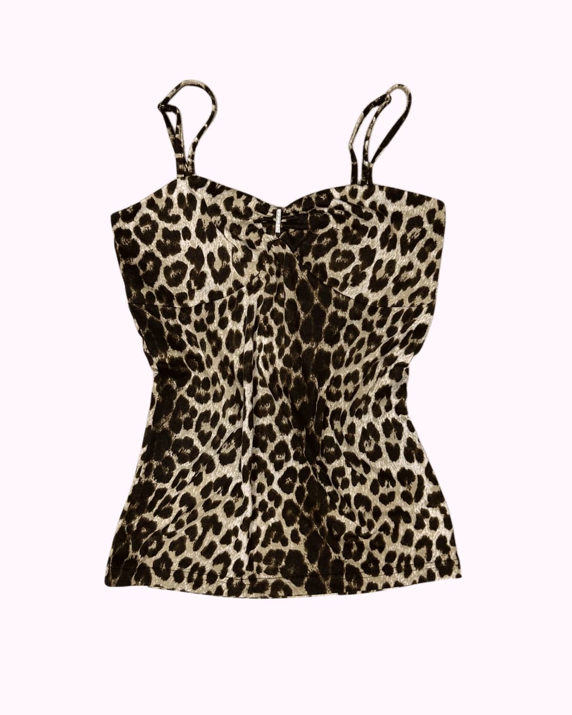 leopard cubic shirring top 상품이미지1