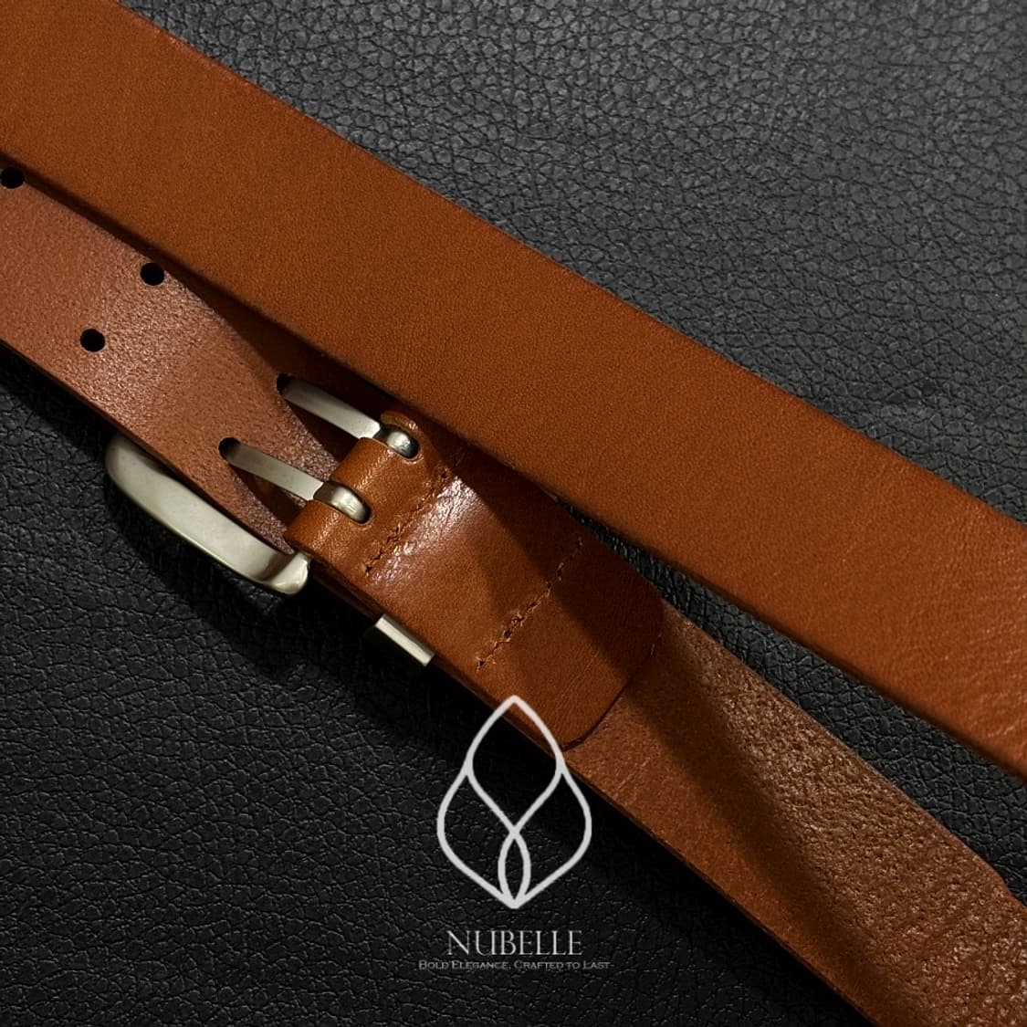 🌗 Double hole belt / 베지터블 소가죽 더블홀 벨트 상품이미지7