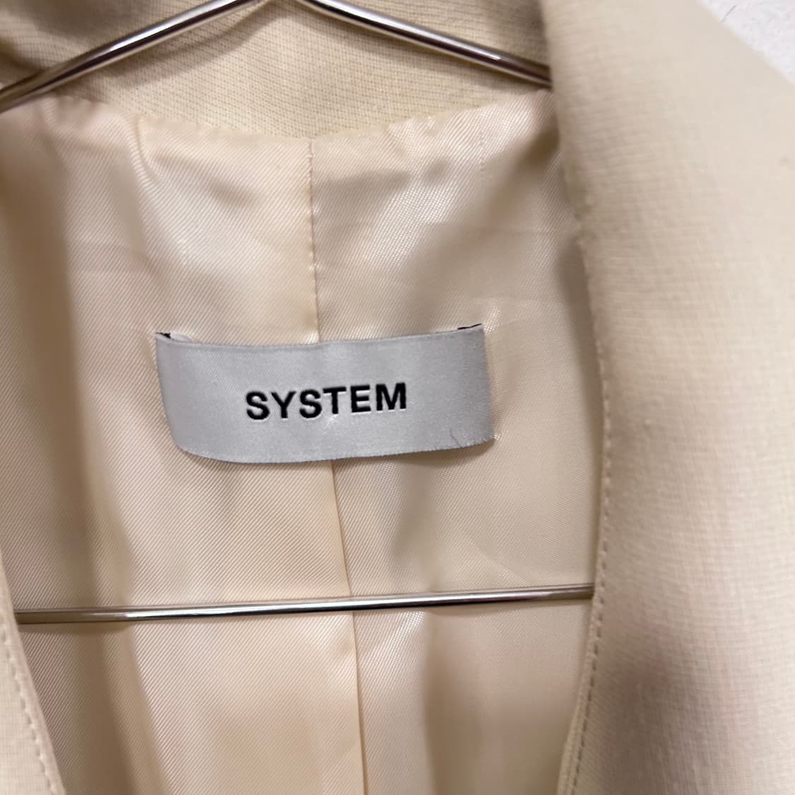 시스템 크림 투버튼 오버핏 투버튼 블레이져 상품이미지3