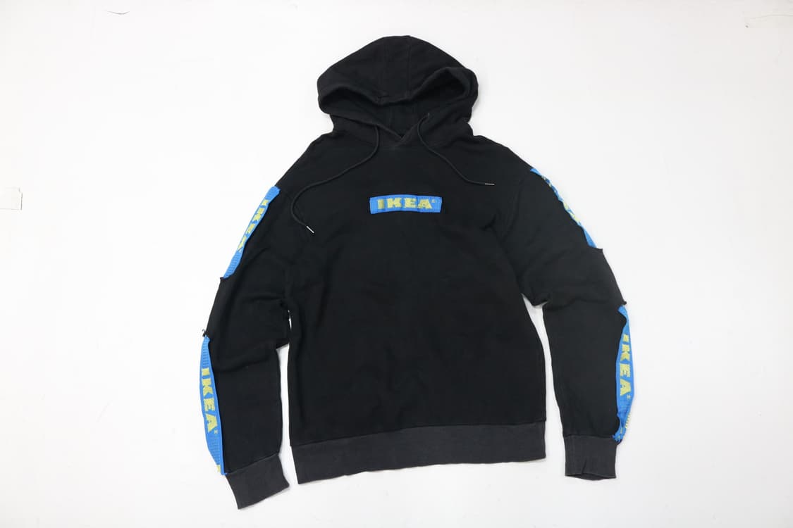 IKEA 이케아 박스로고 커스텀 블랙 후드티 (M) 상품이미지2