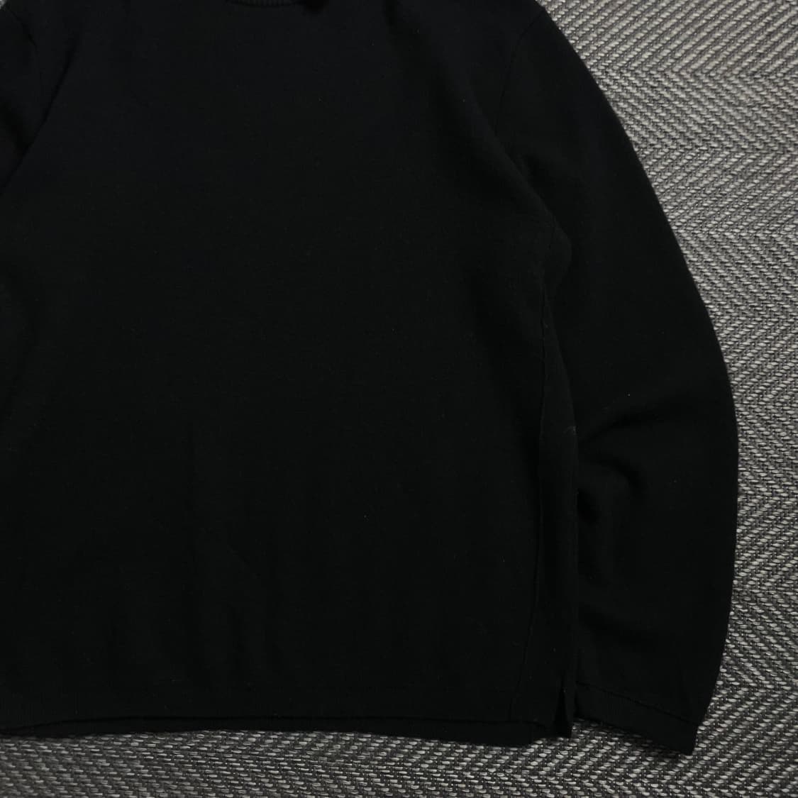 지오지아 캐시미어 블랙 미니멀 폴라 니트o 4034 상품이미지2