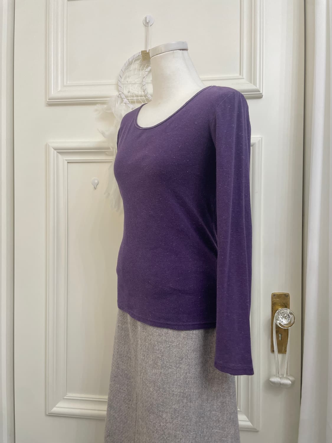 purple gold point shirring cardigan&glit 상품이미지8