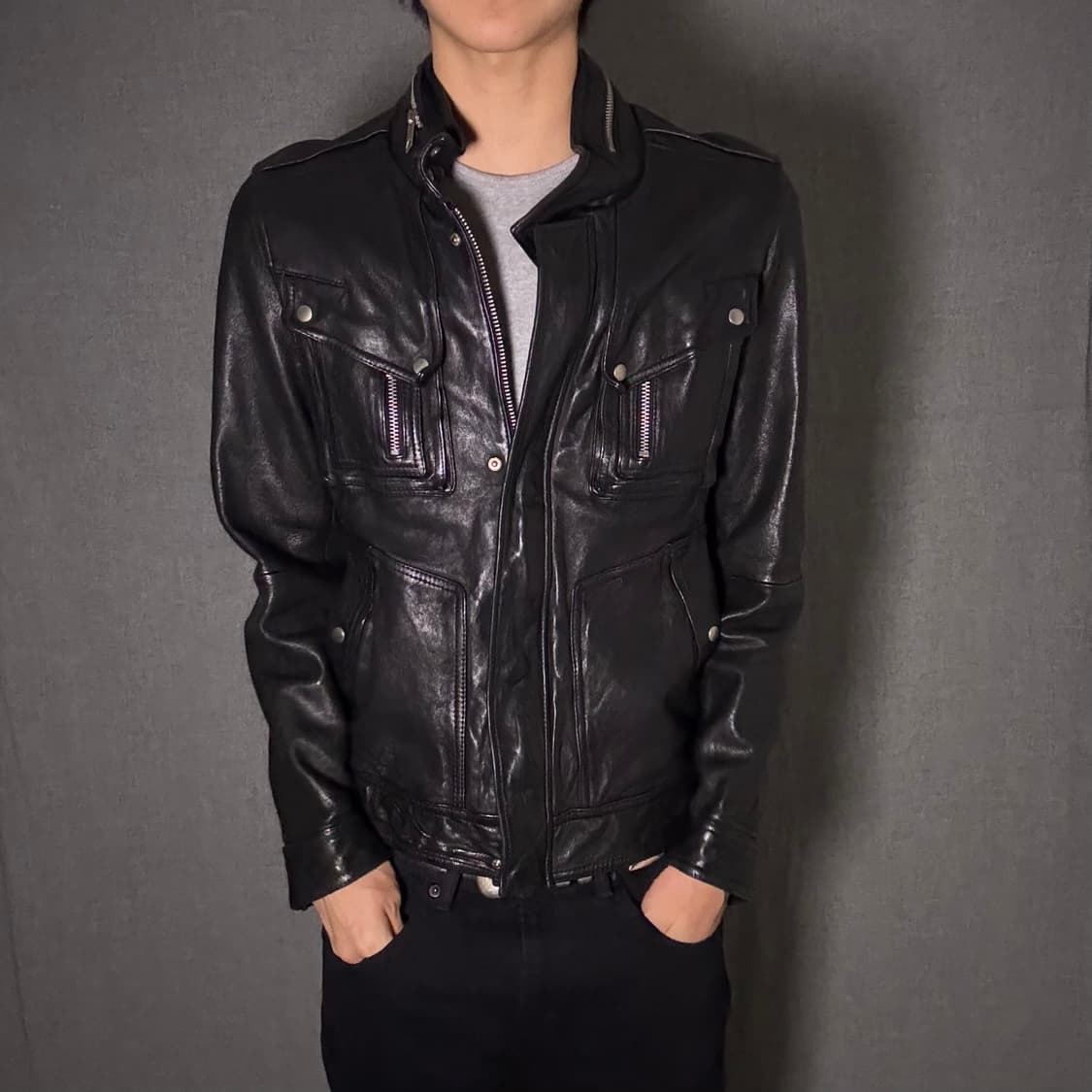 lamb skin leather jacket 상품이미지1