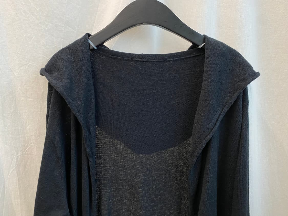 블랙 린넨면혼방 오픈가디건(F) 상품이미지5