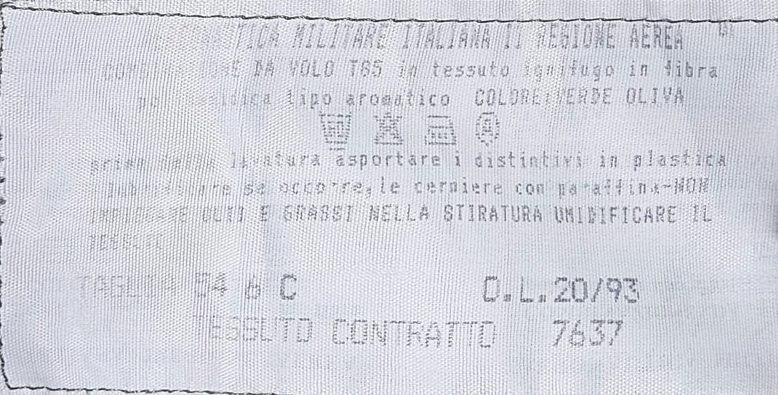90s 오리지널 이탈리아 공군 T65 비행복 플라이트 점프수트 상품이미지9