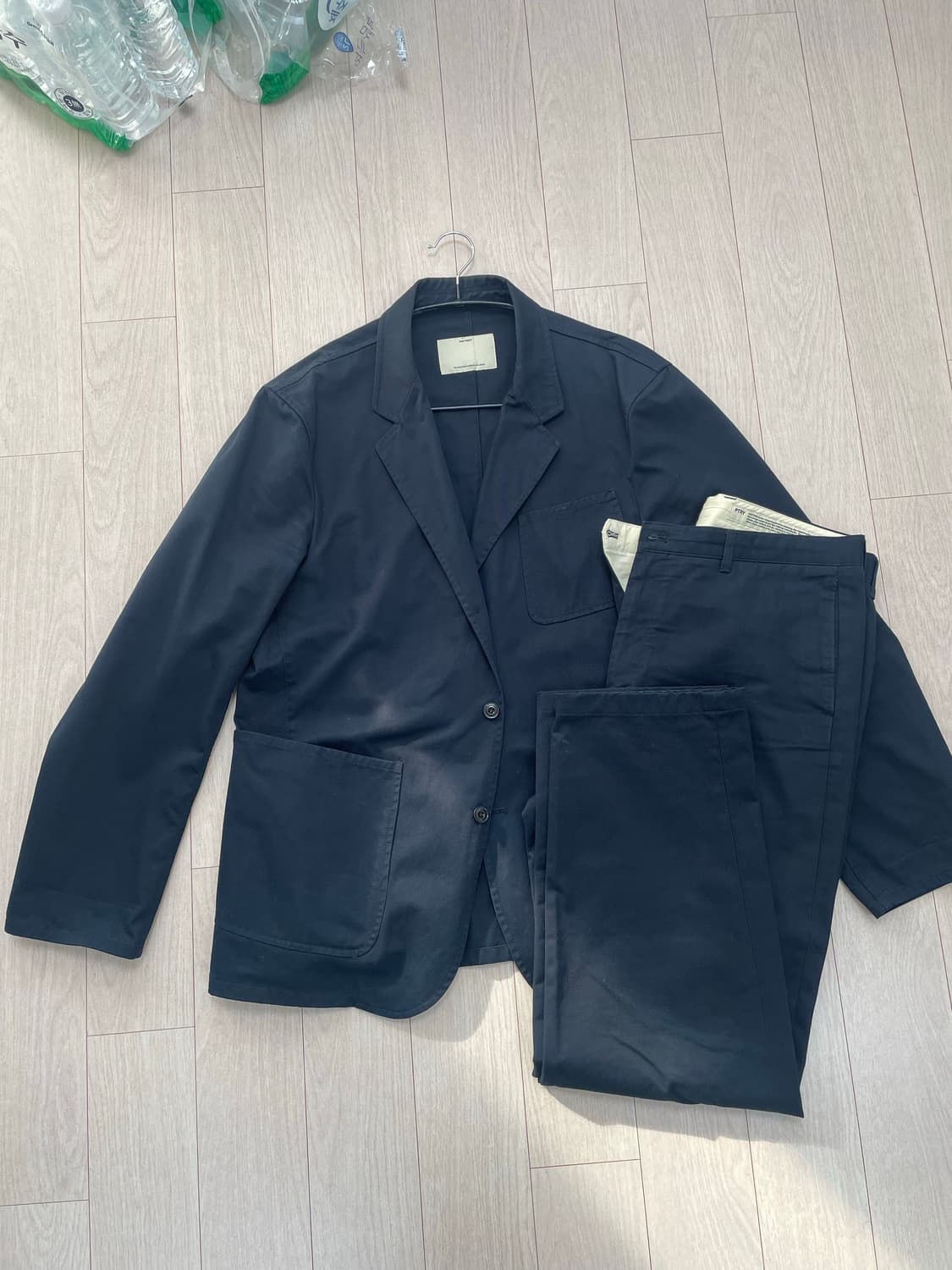 포터리 워시드 스포츠 자켓 팬츠 다크네이비 4사이즈 셋업 상품이미지1