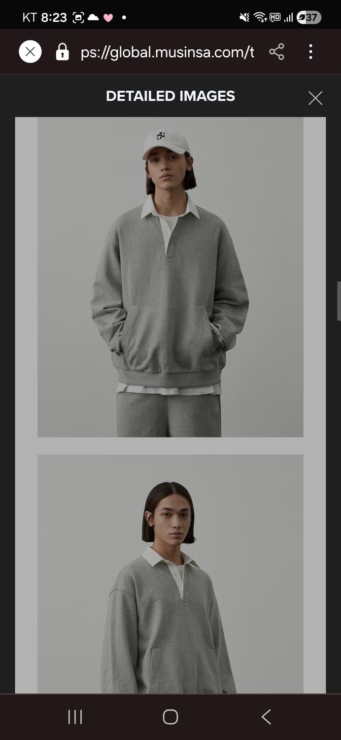 LAFUDGE STORE 맨투맨 그레이 상품이미지4